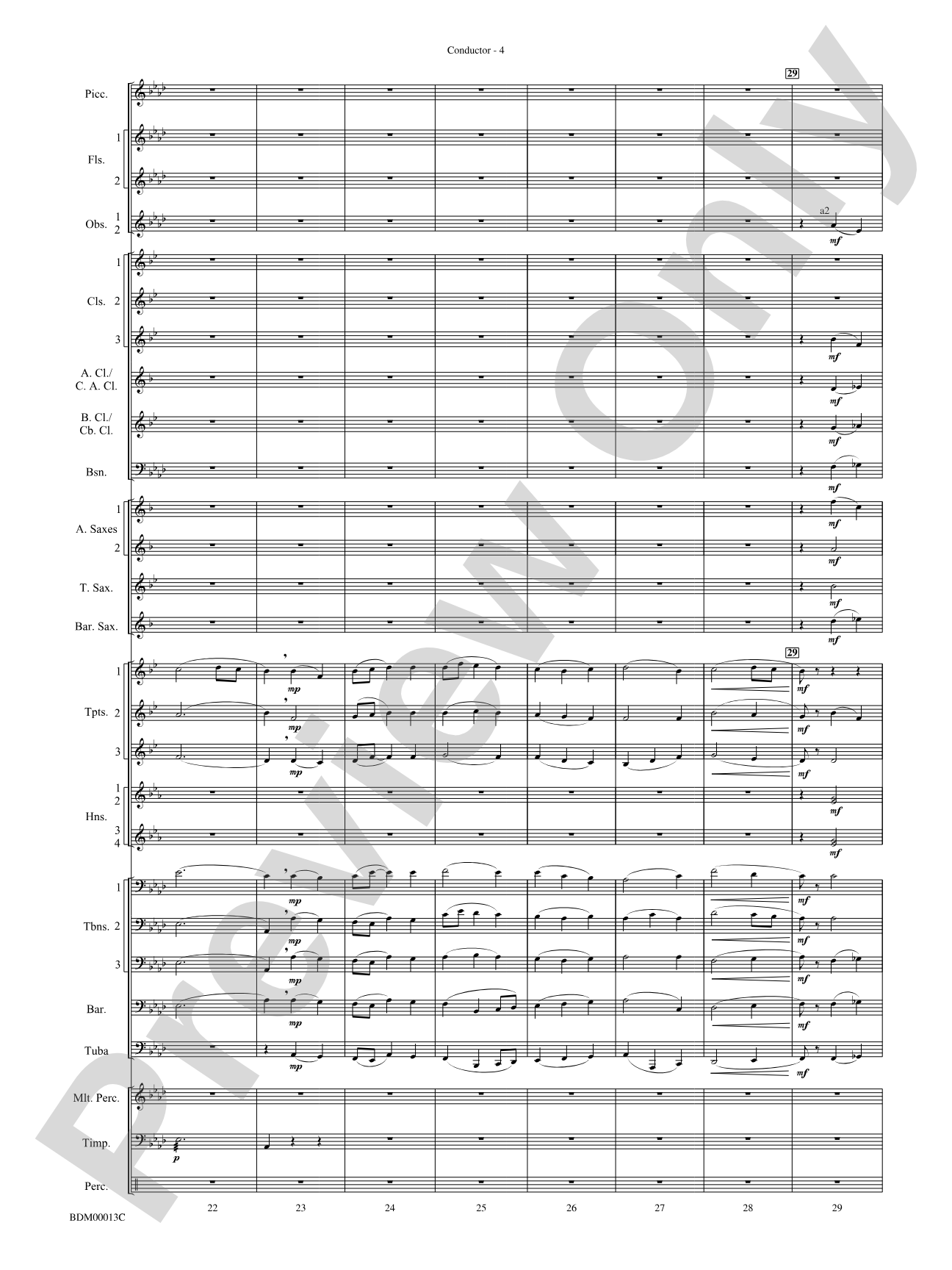 Slava: Concert Band Conductor Score & Parts