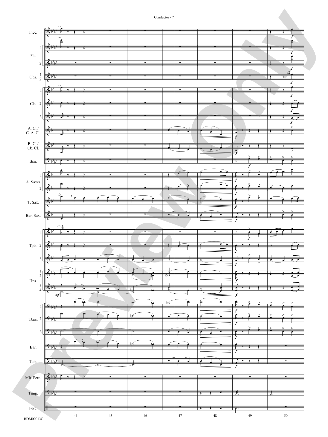 Slava: Concert Band Conductor Score & Parts