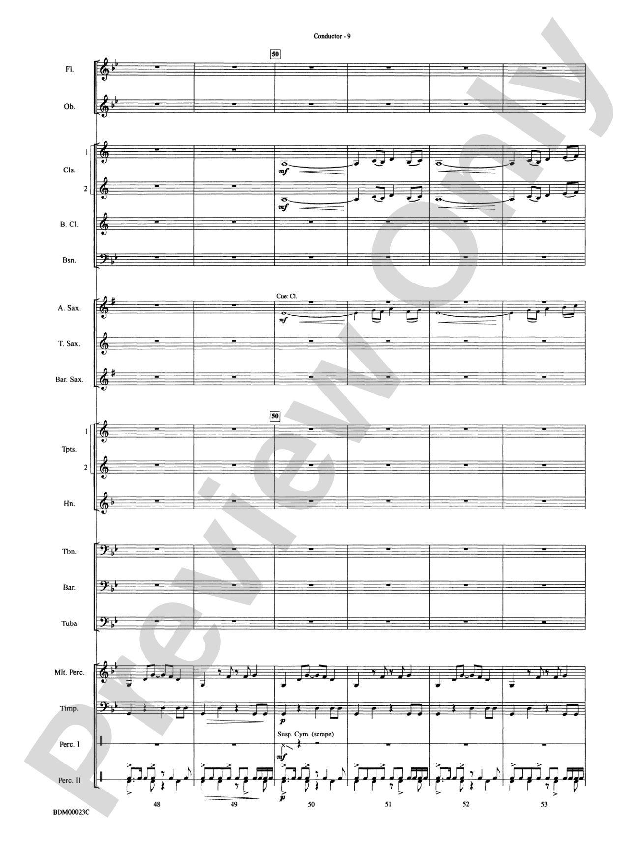 Under the Rice Moon: Concert Band Conductor Score & Parts