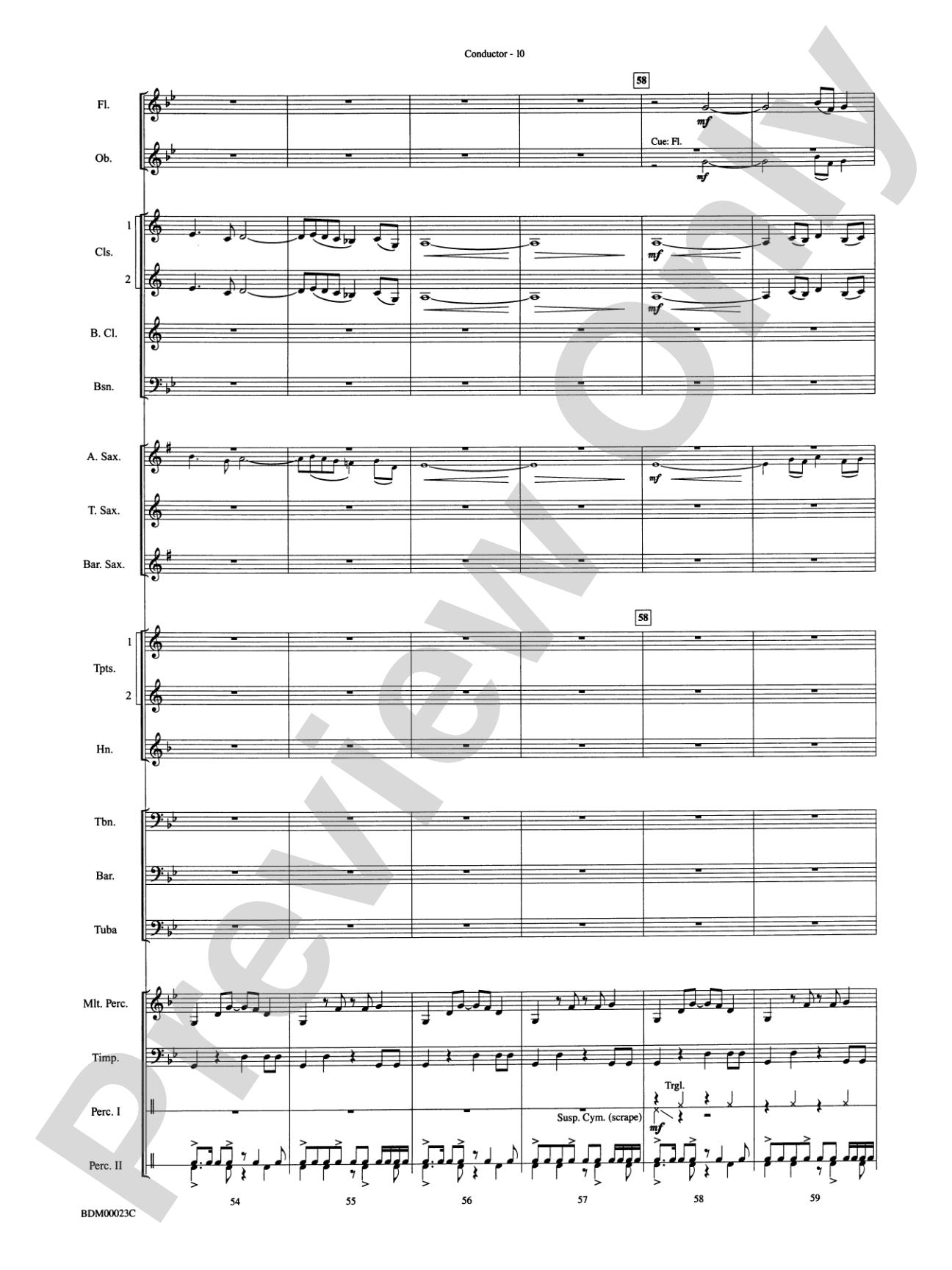 Under the Rice Moon: Concert Band Conductor Score & Parts