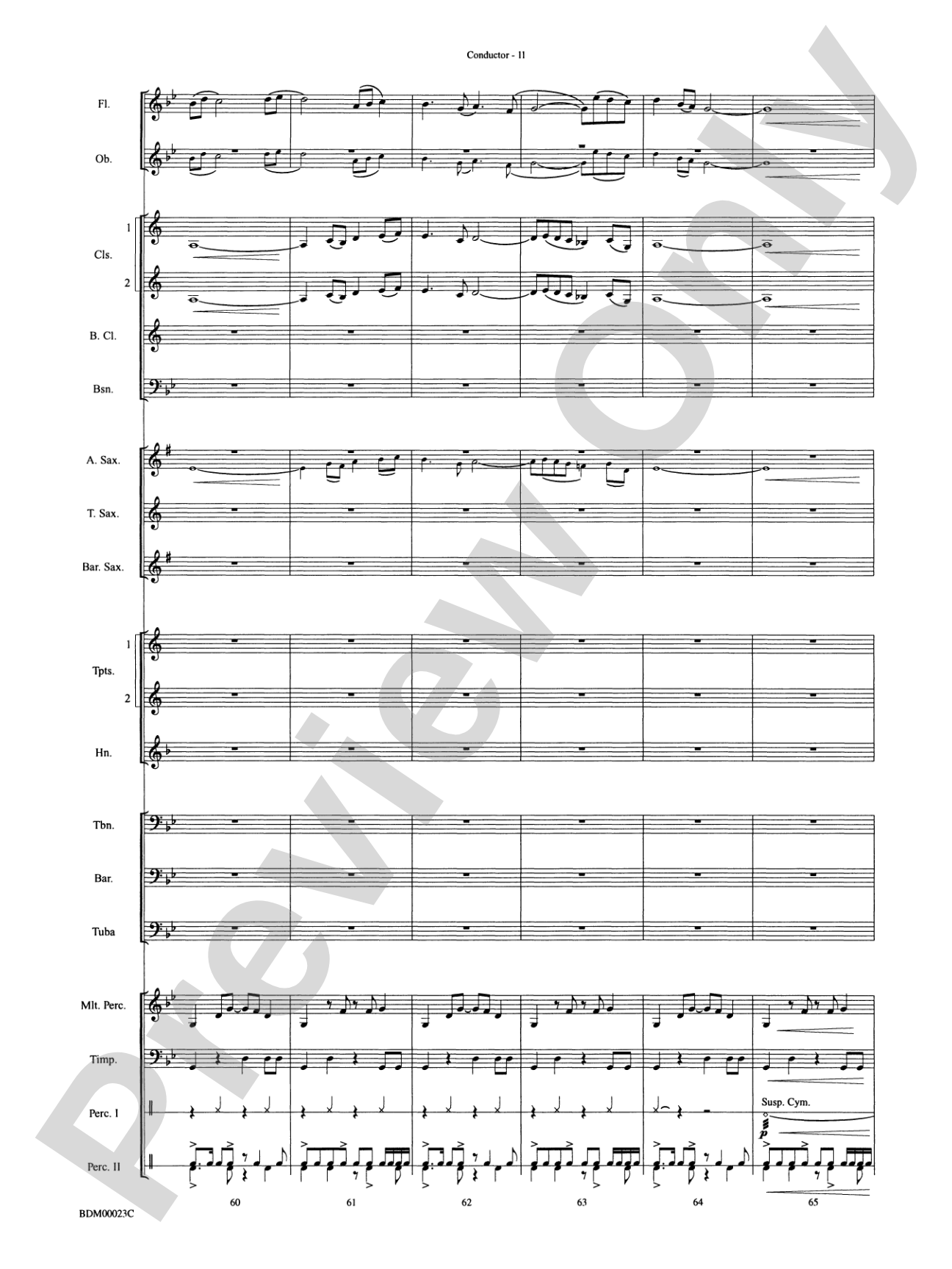 Under the Rice Moon: Concert Band Conductor Score & Parts