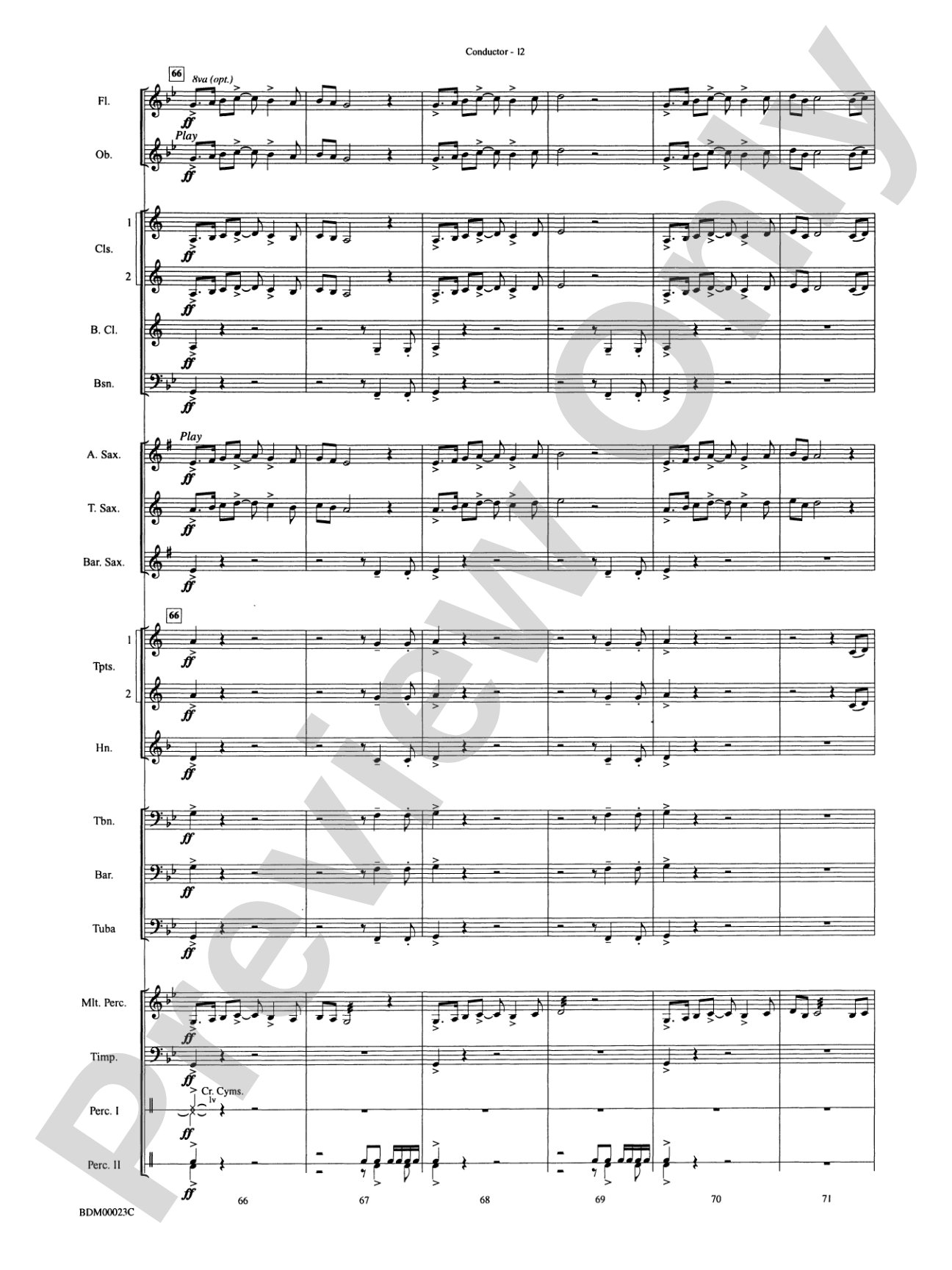Under the Rice Moon: Concert Band Conductor Score & Parts