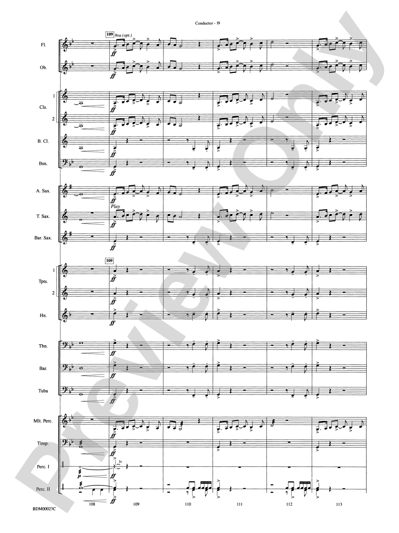 Under the Rice Moon: Concert Band Conductor Score & Parts