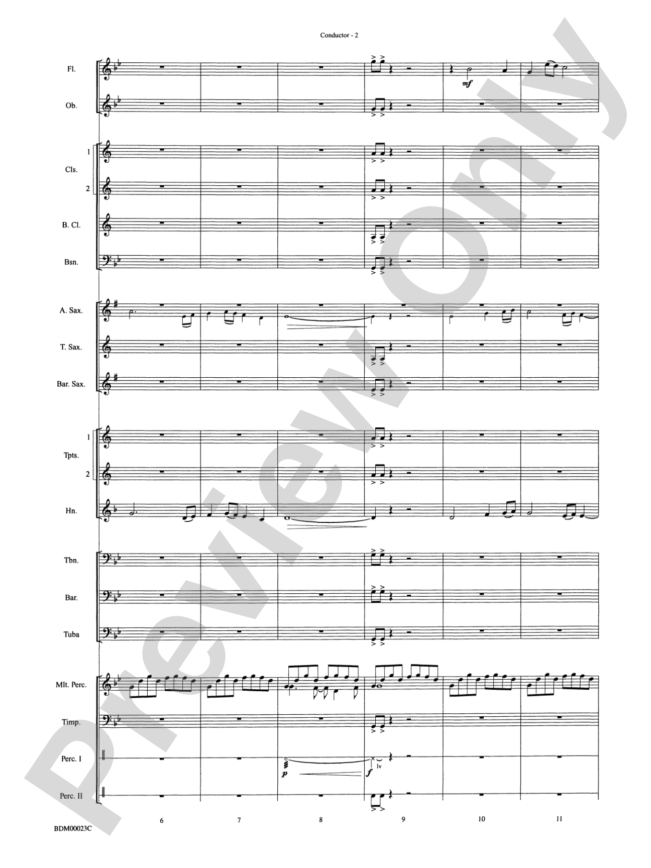 Under the Rice Moon: Concert Band Conductor Score & Parts