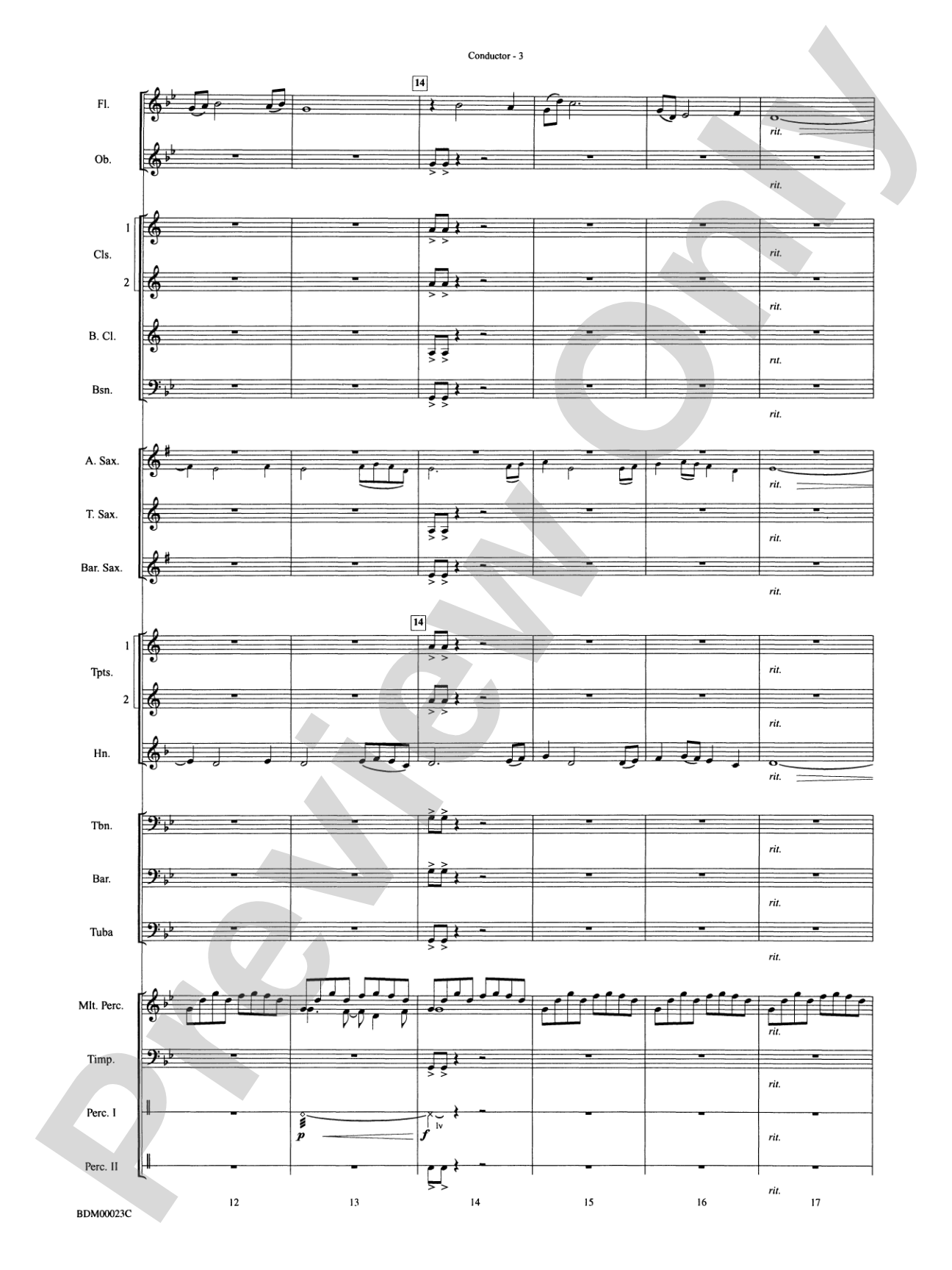 Under the Rice Moon: Concert Band Conductor Score & Parts