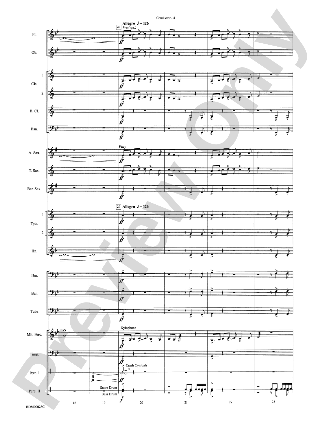 Under the Rice Moon: Concert Band Conductor Score & Parts