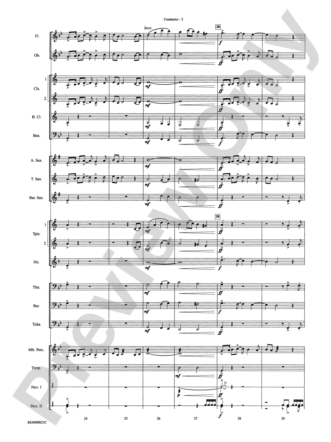 Under the Rice Moon: Concert Band Conductor Score & Parts