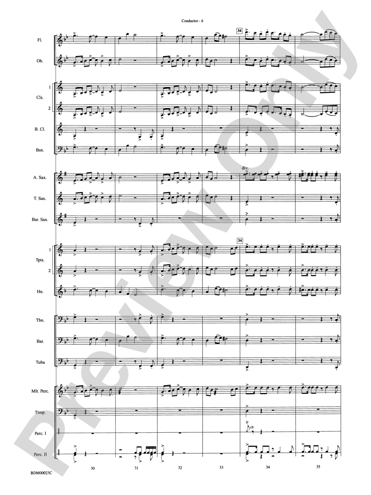 Under the Rice Moon: Concert Band Conductor Score & Parts