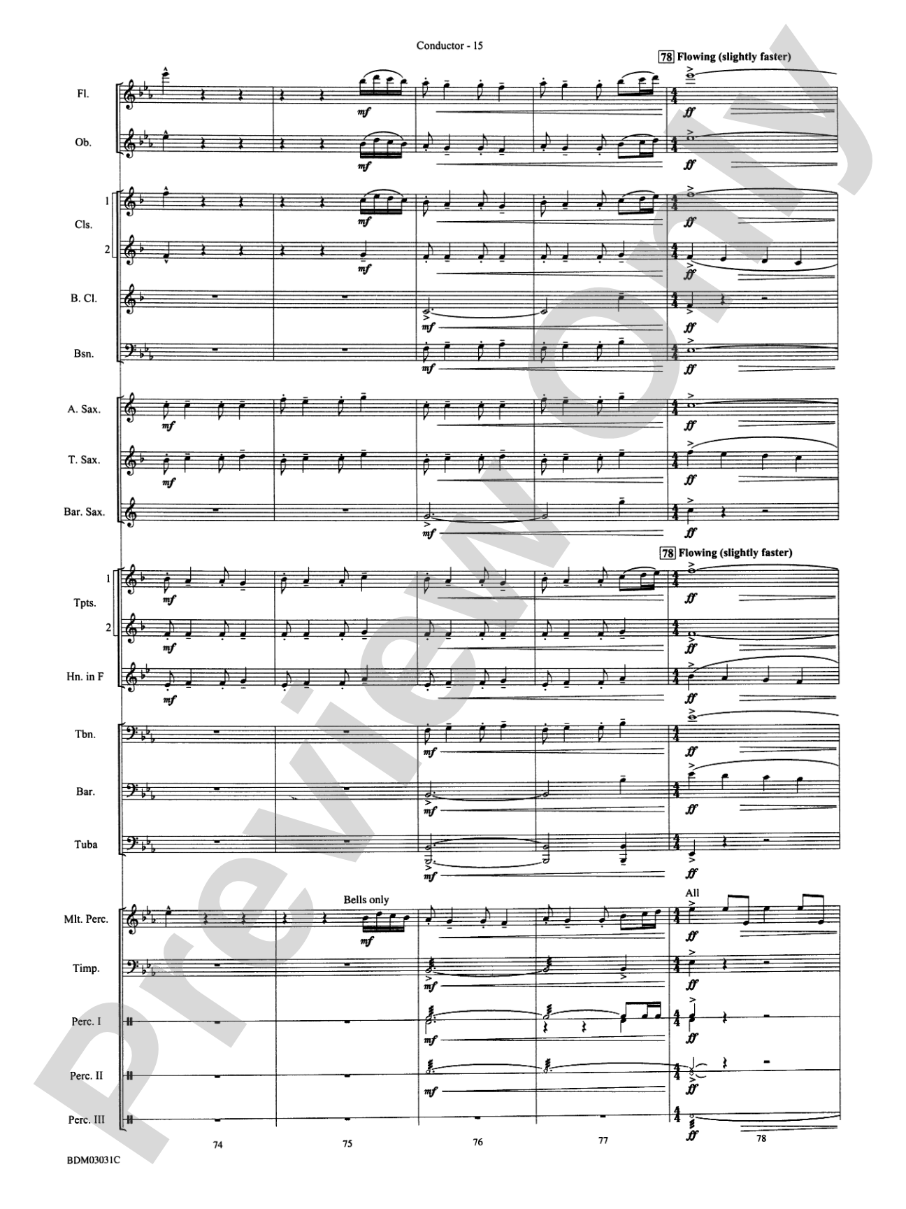 Bellingrath Gardens: Concert Band Conductor Score & Parts