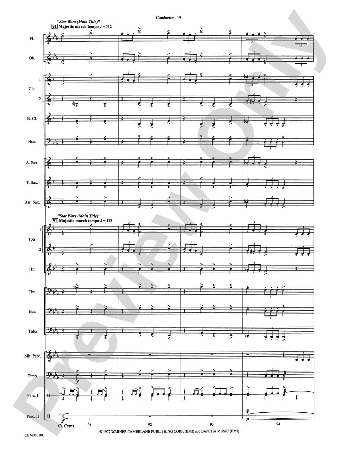 Star Wars®: Episode III Revenge of the Sith: Concert Band Conductor Score & Parts
