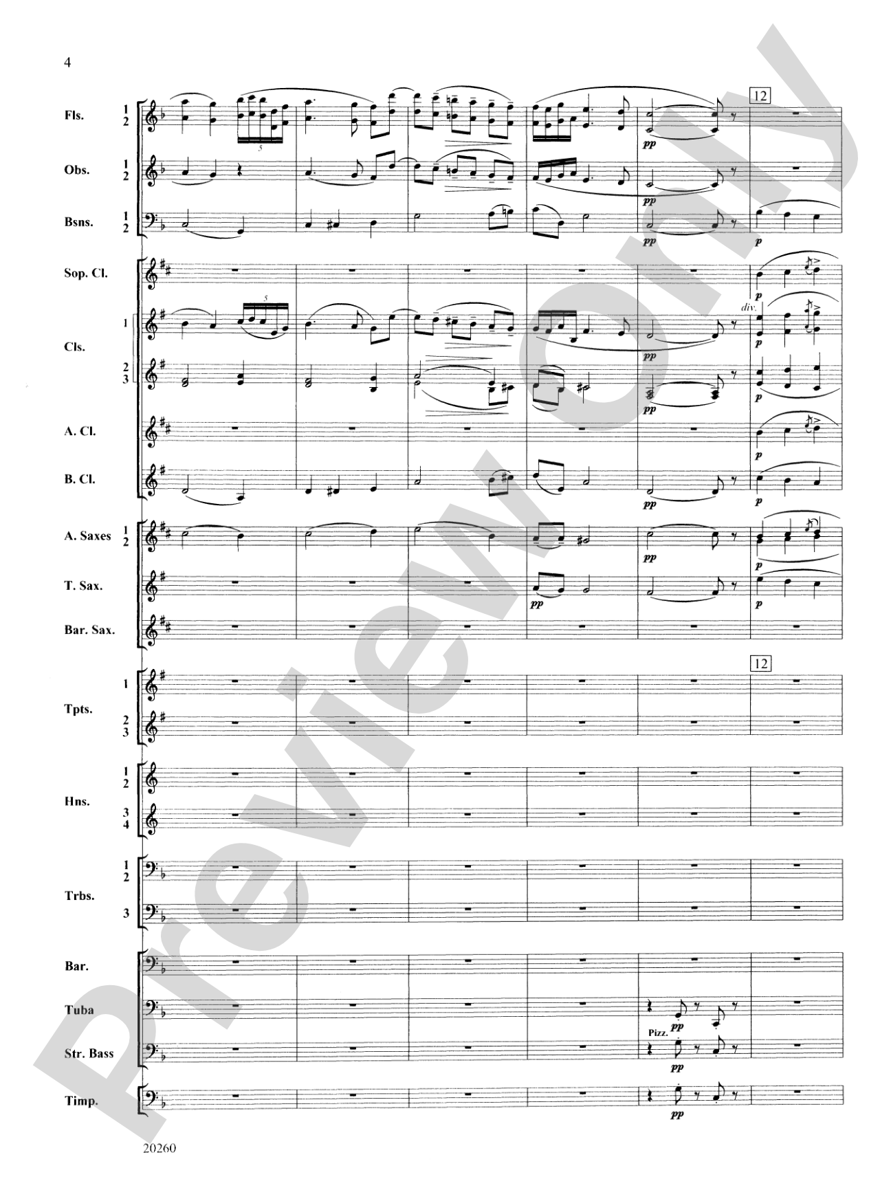 Intermezzo from Cavalleria Rusticana: Concert Band Conductor Score & Parts