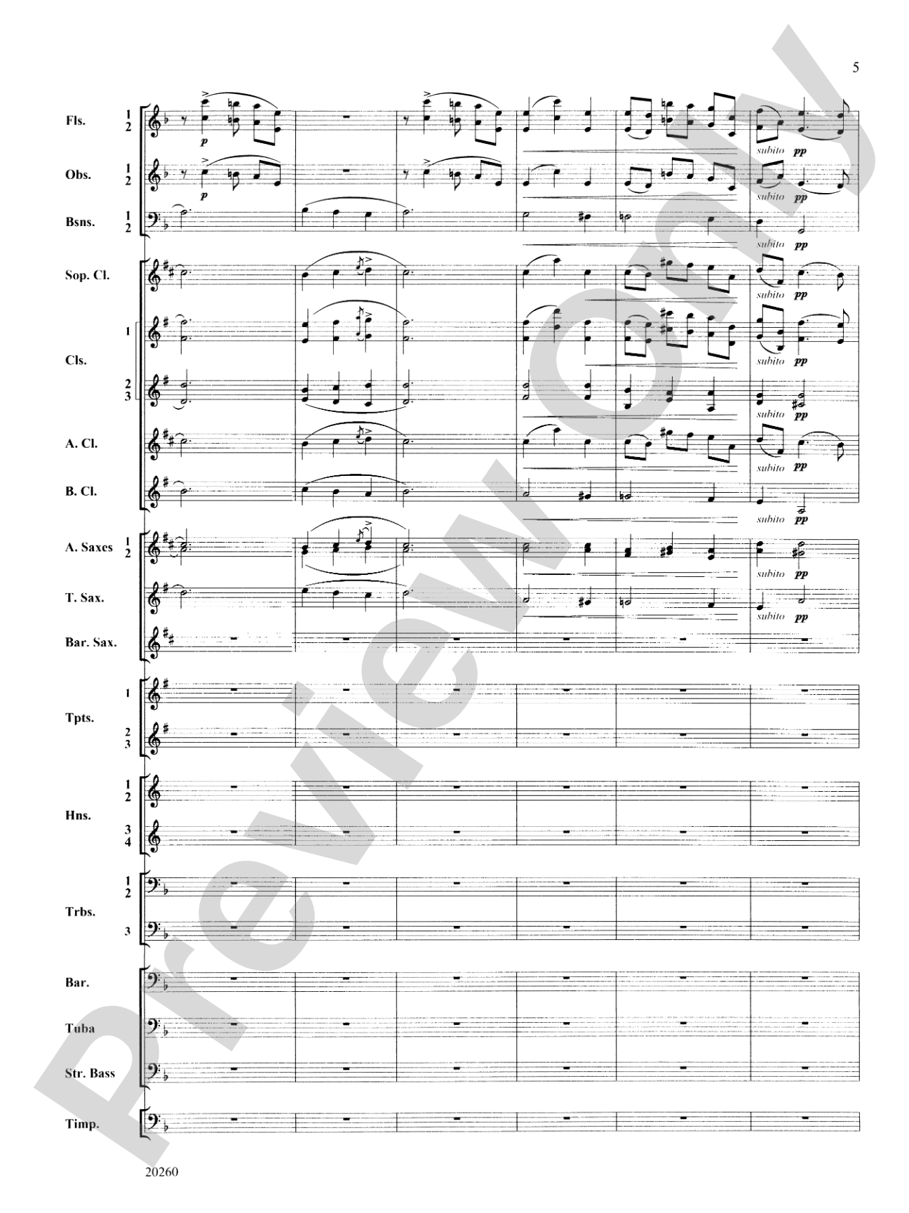 Intermezzo from Cavalleria Rusticana: Concert Band Conductor Score & Parts
