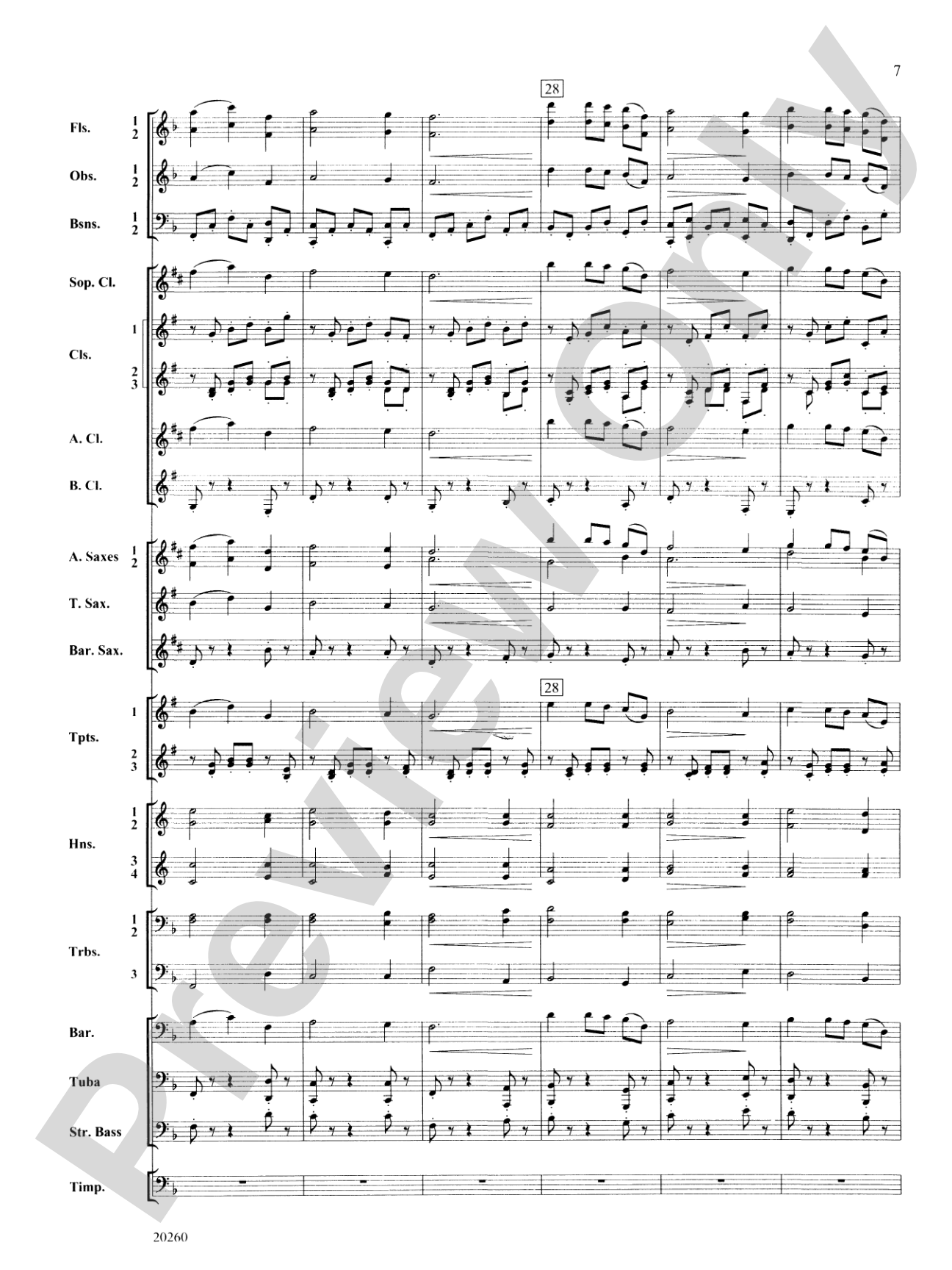 Intermezzo from Cavalleria Rusticana: Concert Band Conductor Score & Parts