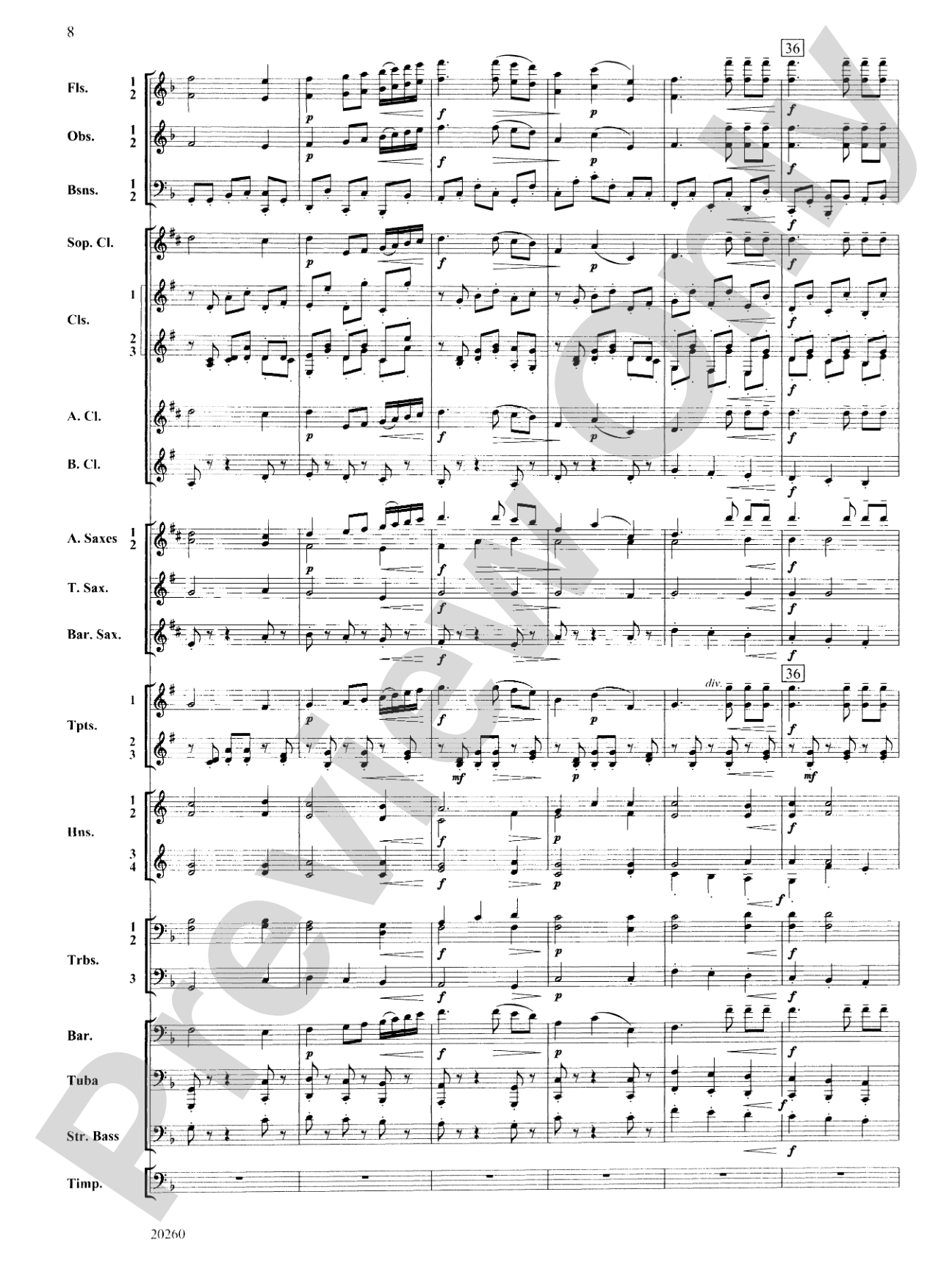 Intermezzo from Cavalleria Rusticana: Concert Band Conductor Score & Parts