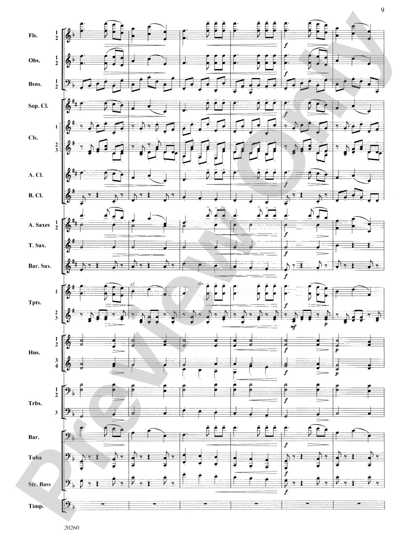 Intermezzo from Cavalleria Rusticana: Concert Band Conductor Score & Parts