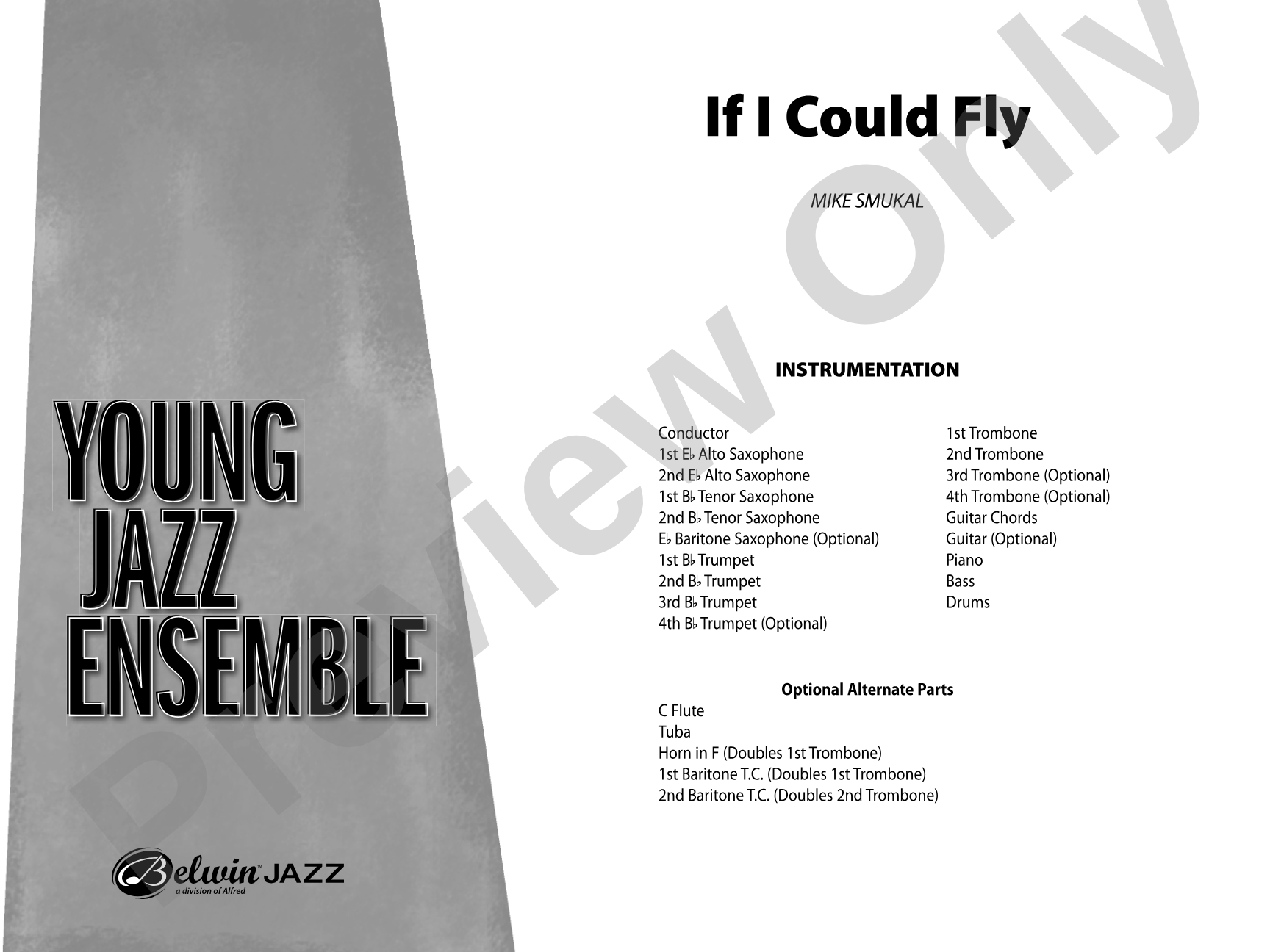 If I Could Fly: Jazz Ensemble Conductor Score & Parts