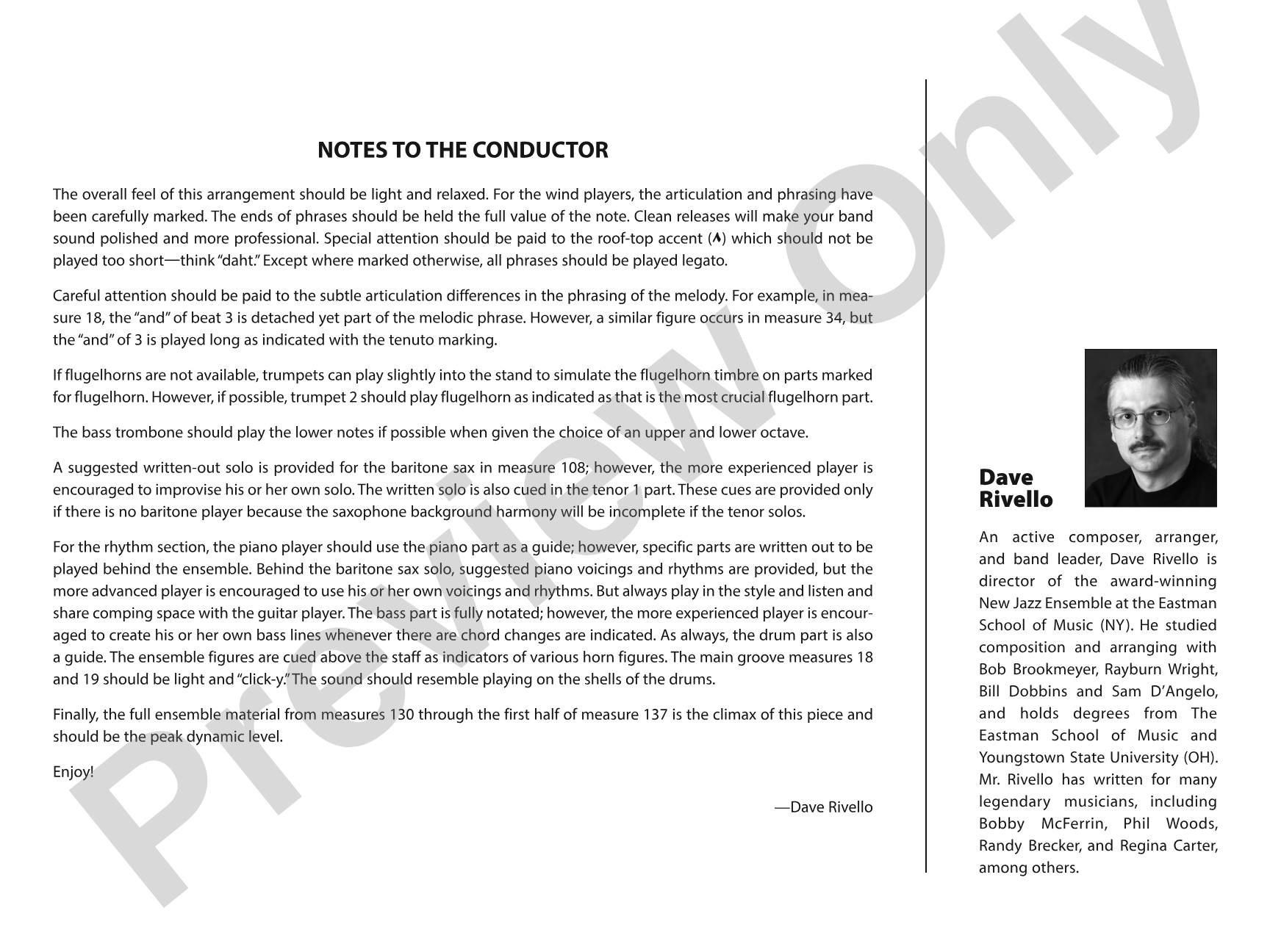 My Ship: Jazz Ensemble Conductor Score & Parts