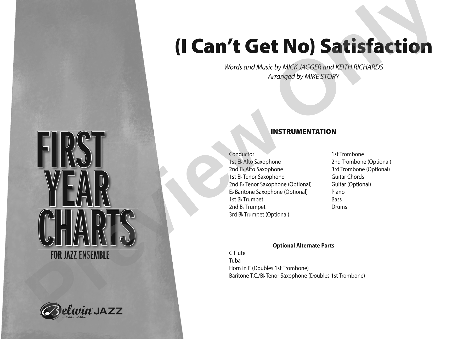 (I Can't Get No) Satisfaction: Jazz Ensemble Conductor Score & Parts