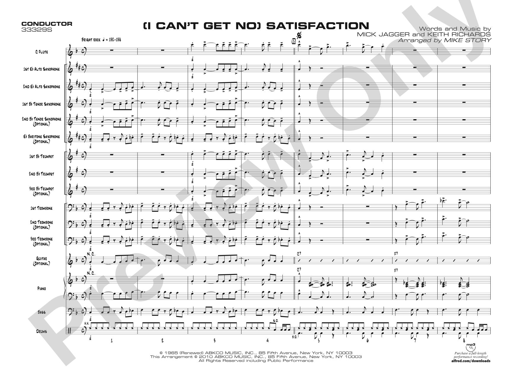 (I Can't Get No) Satisfaction: Jazz Ensemble Conductor Score & Parts