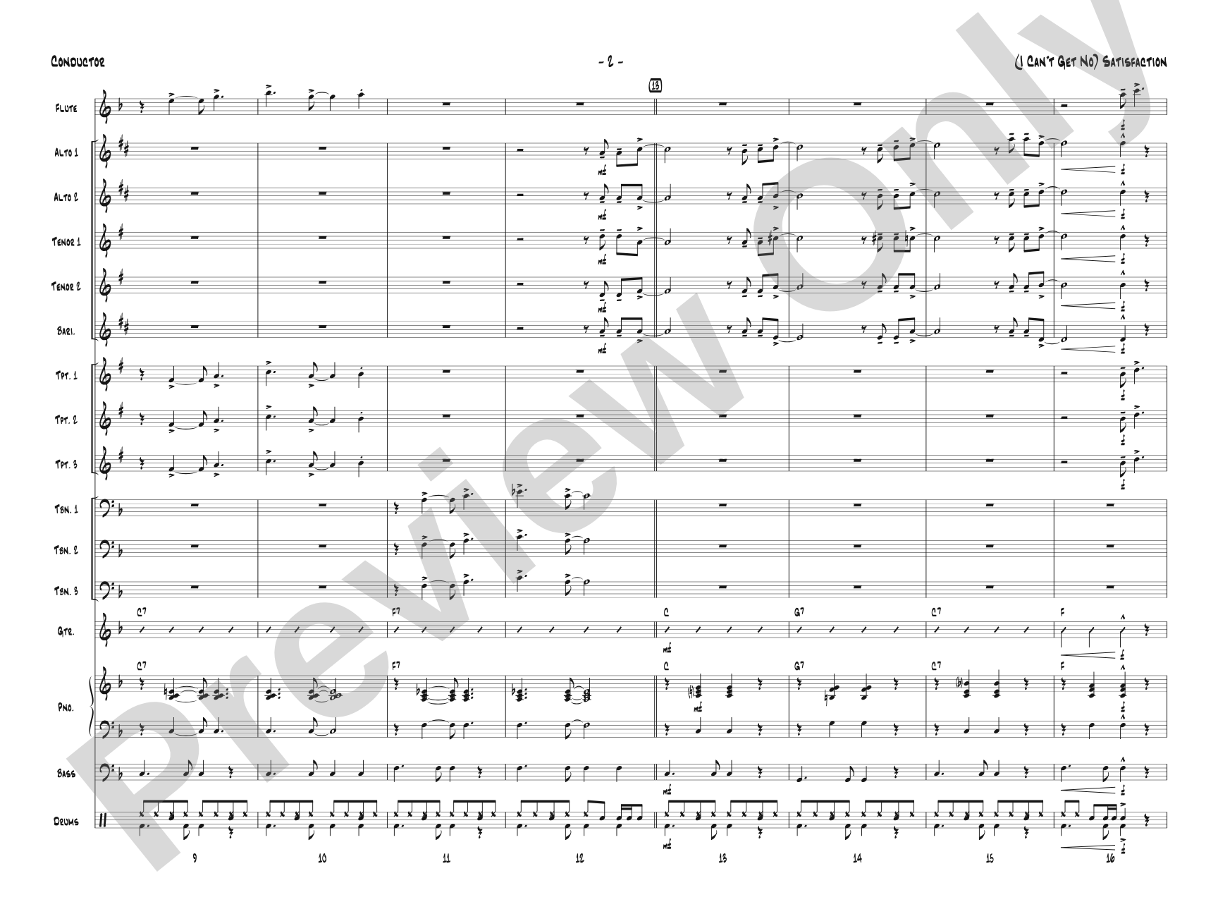 (I Can't Get No) Satisfaction: Jazz Ensemble Conductor Score & Parts