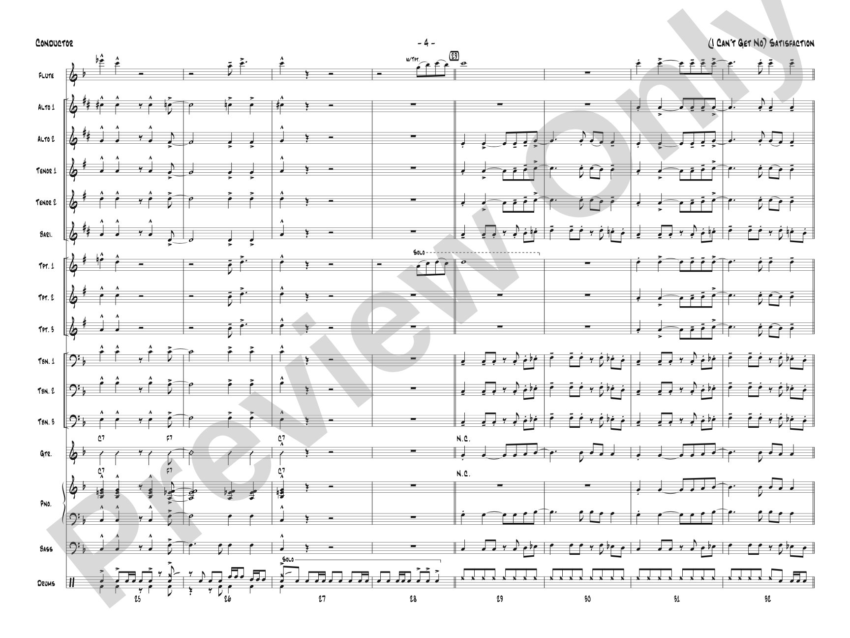 (I Can't Get No) Satisfaction: Jazz Ensemble Conductor Score & Parts