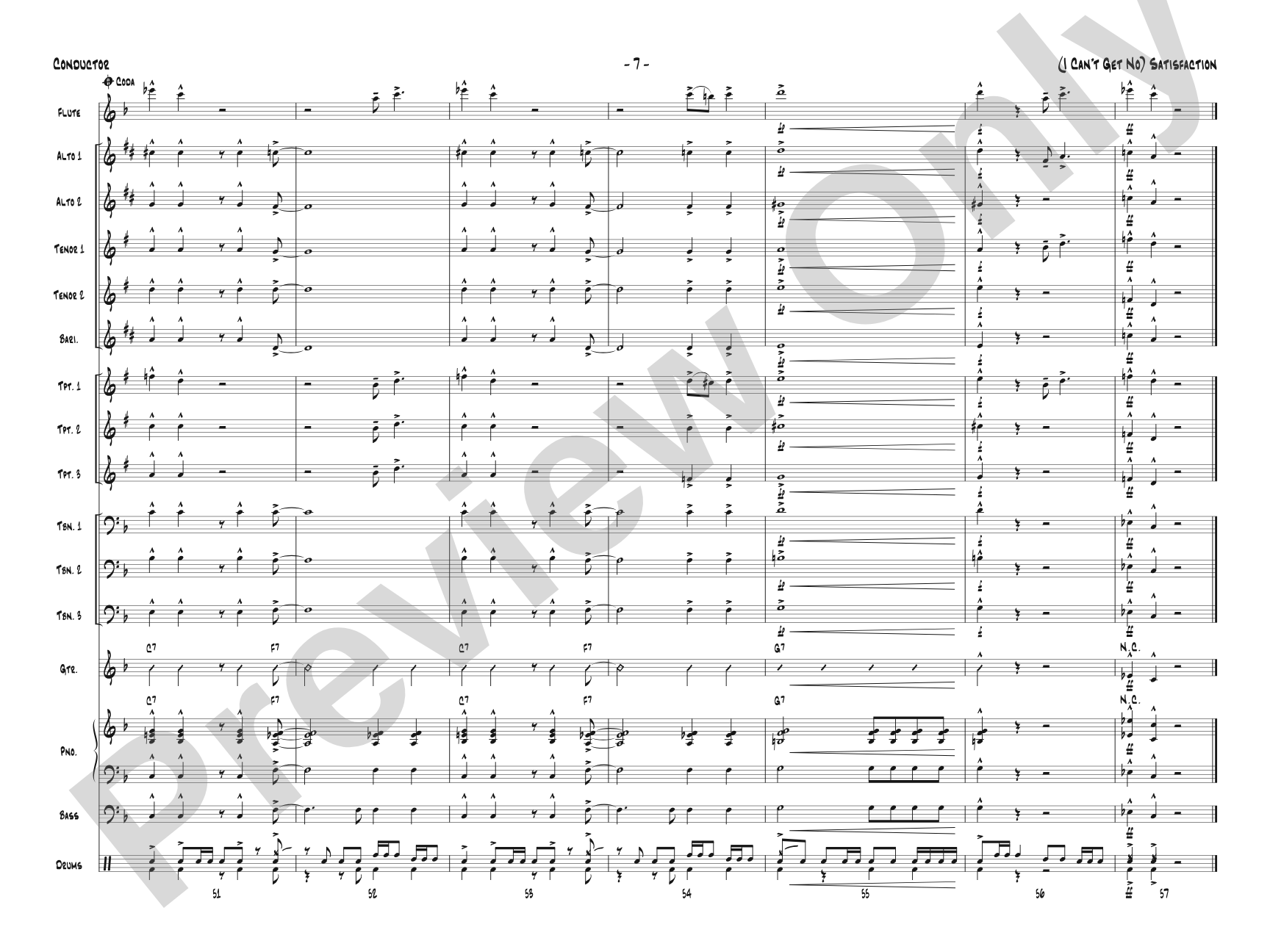 (I Can't Get No) Satisfaction: Jazz Ensemble Conductor Score & Parts