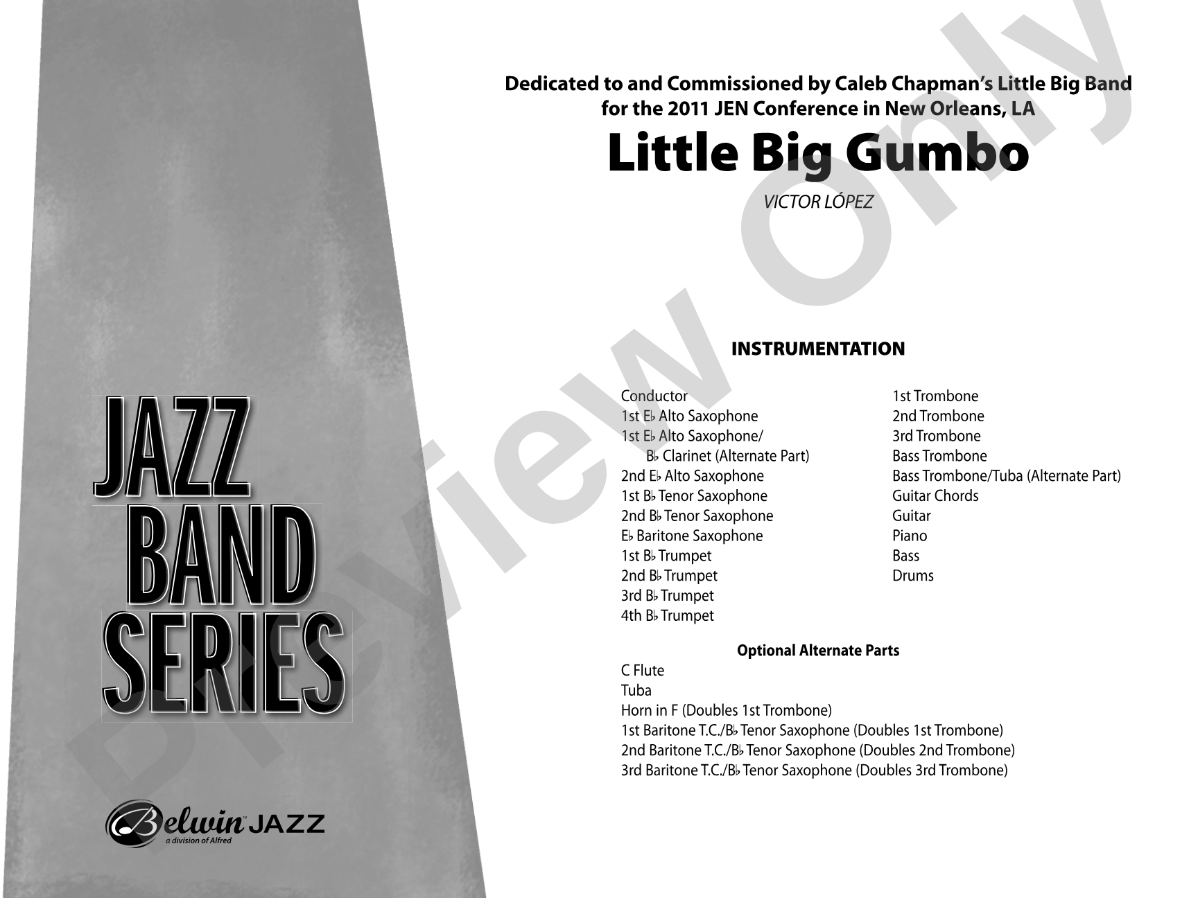 Little Big Gumbo: Jazz Ensemble Conductor Score & Parts