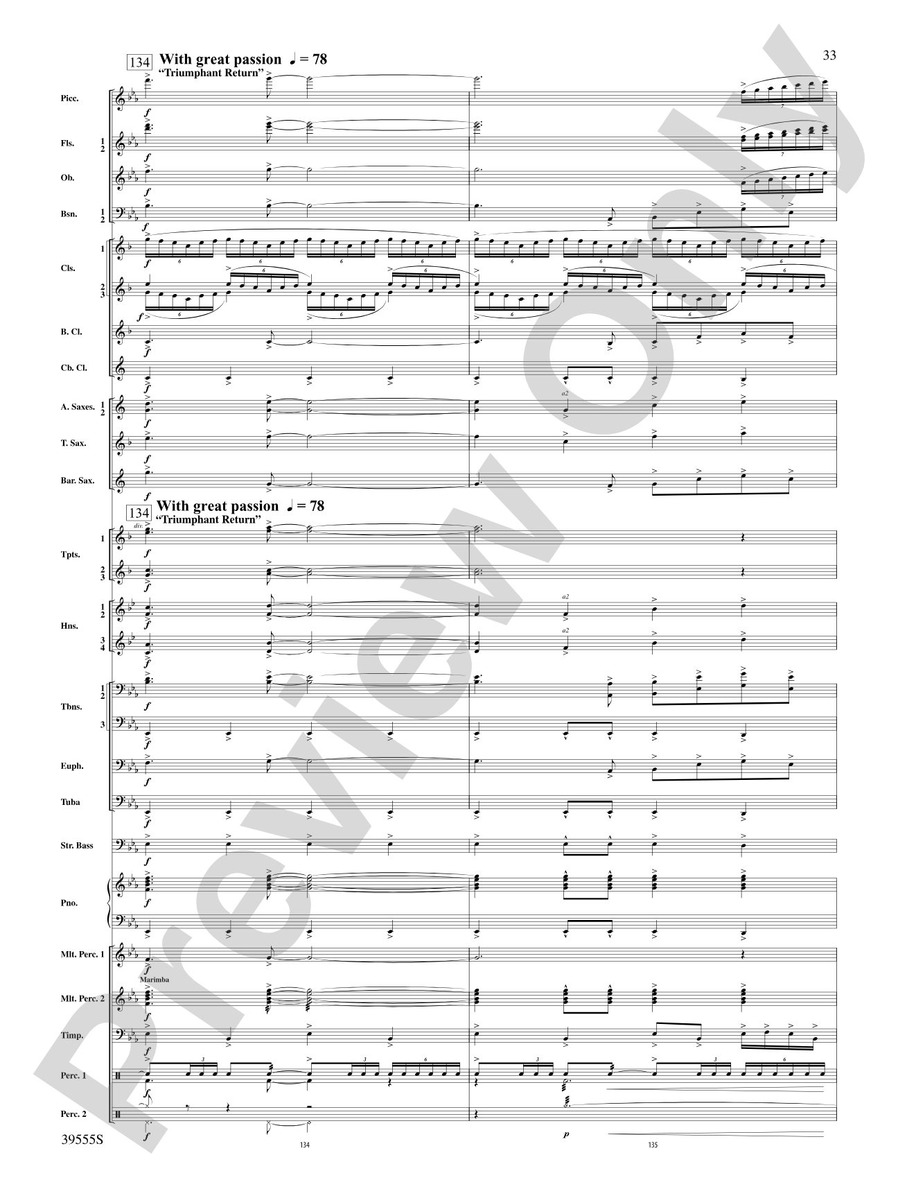 And Hope Led Them Home: Concert Band Conductor Score & Parts