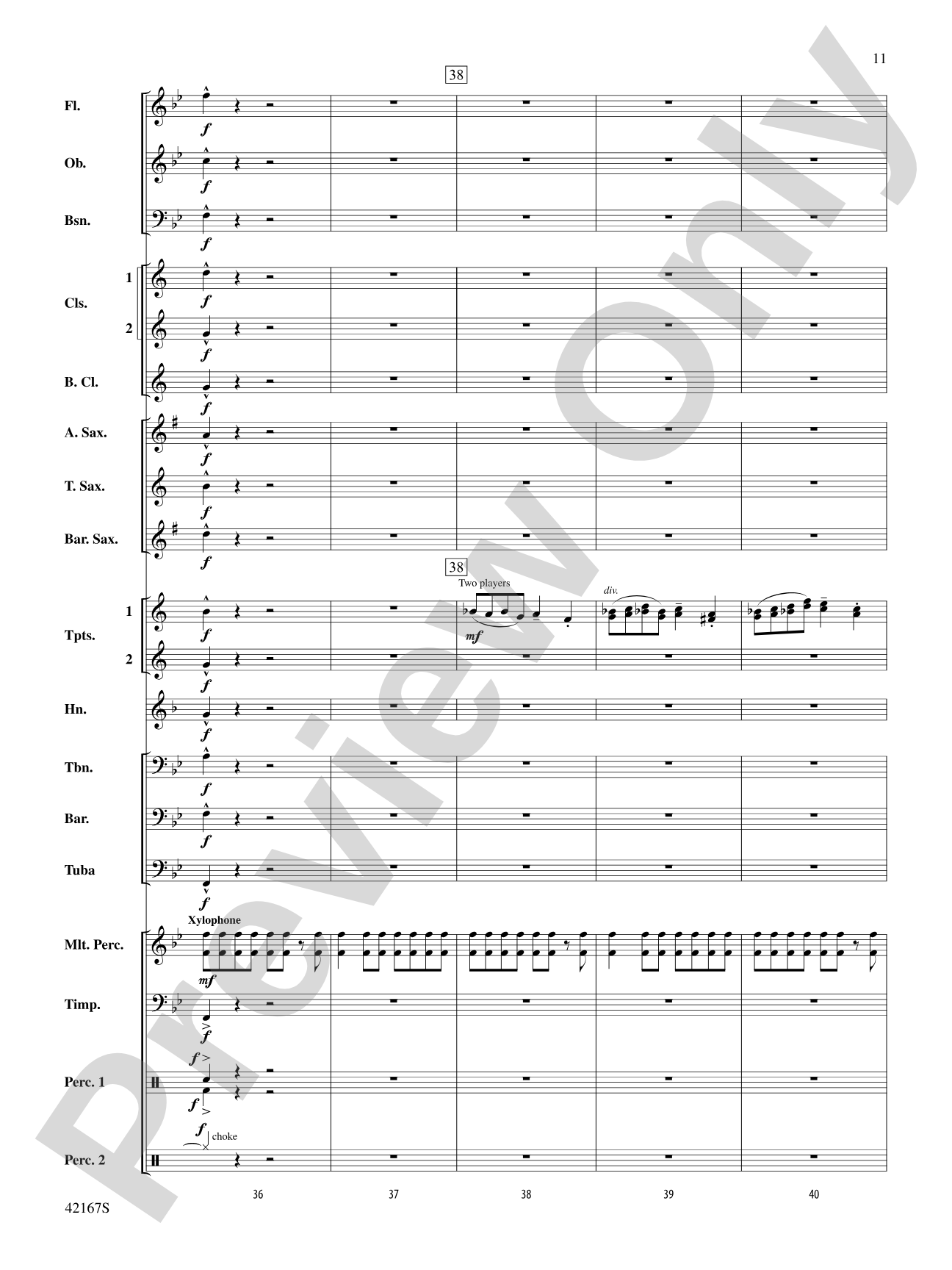 Blind Brook Celebration: Score