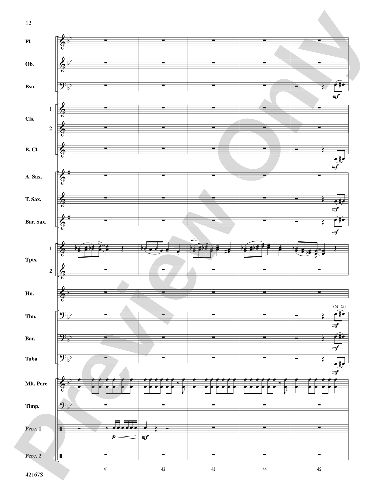 Blind Brook Celebration: Score