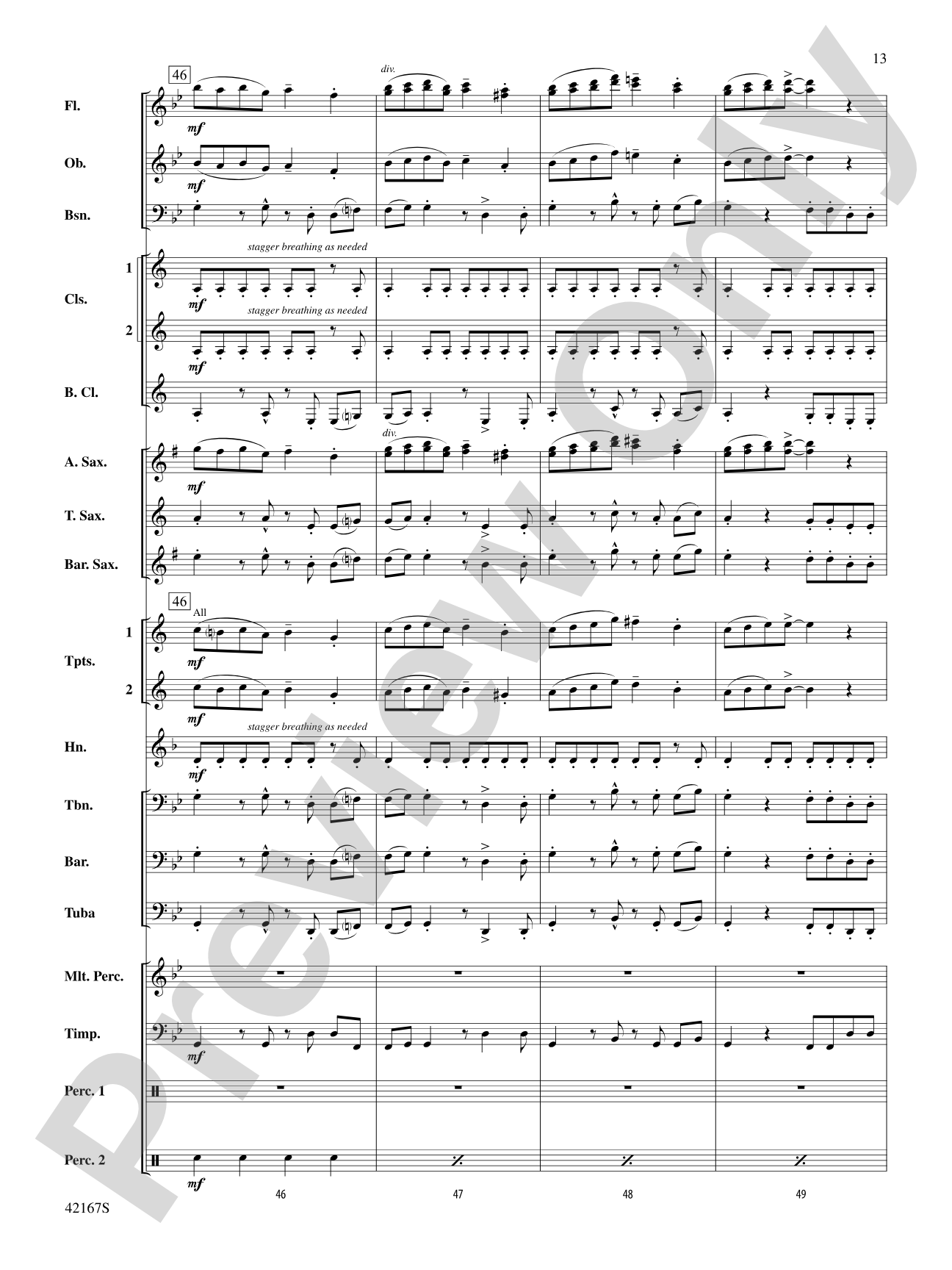 Blind Brook Celebration: Score