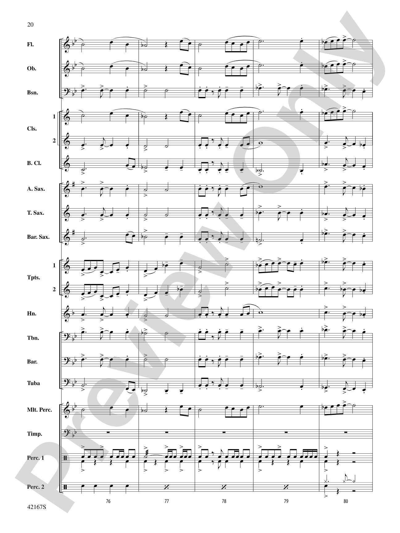 Blind Brook Celebration: Score