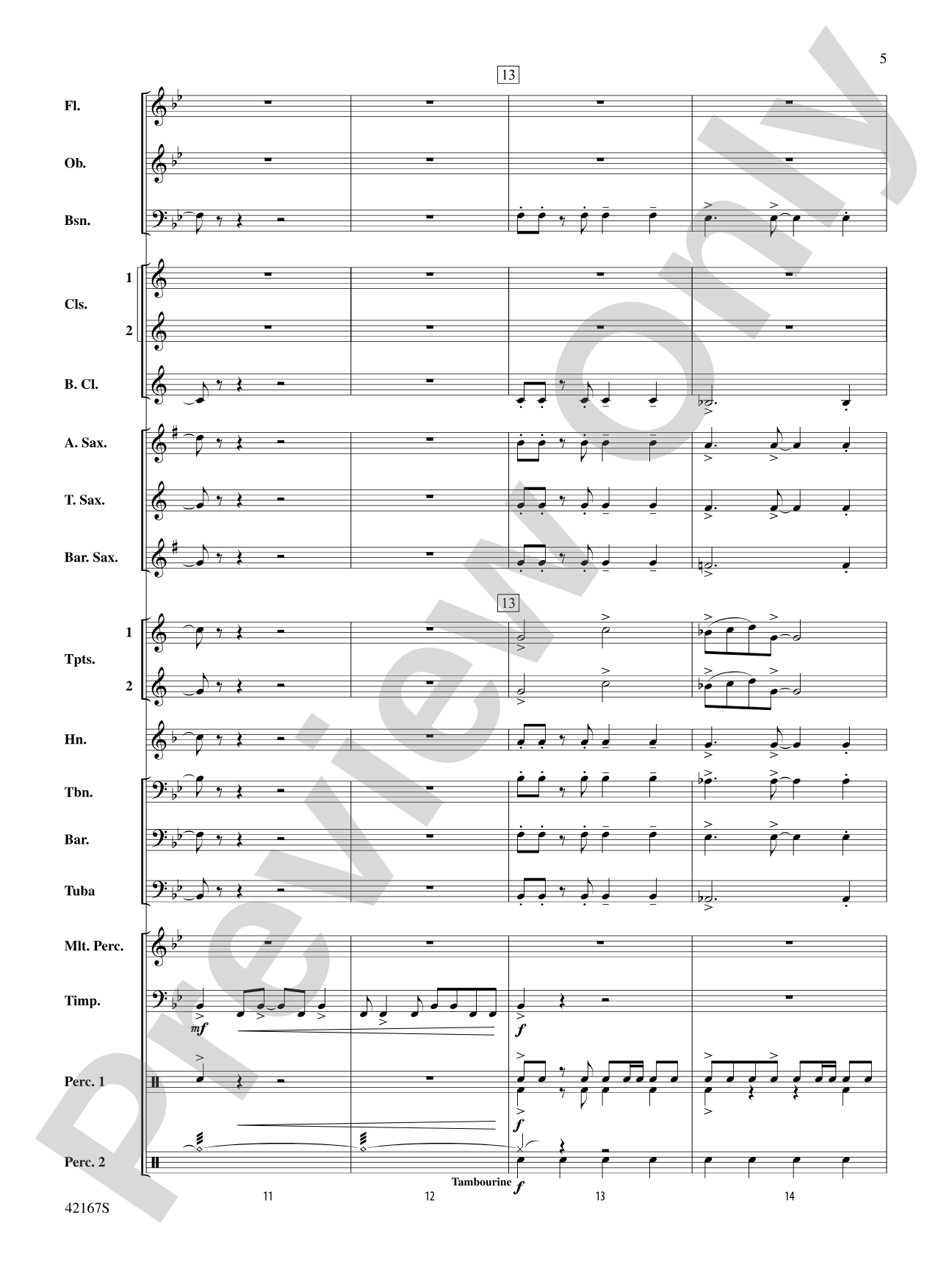 Blind Brook Celebration: Score