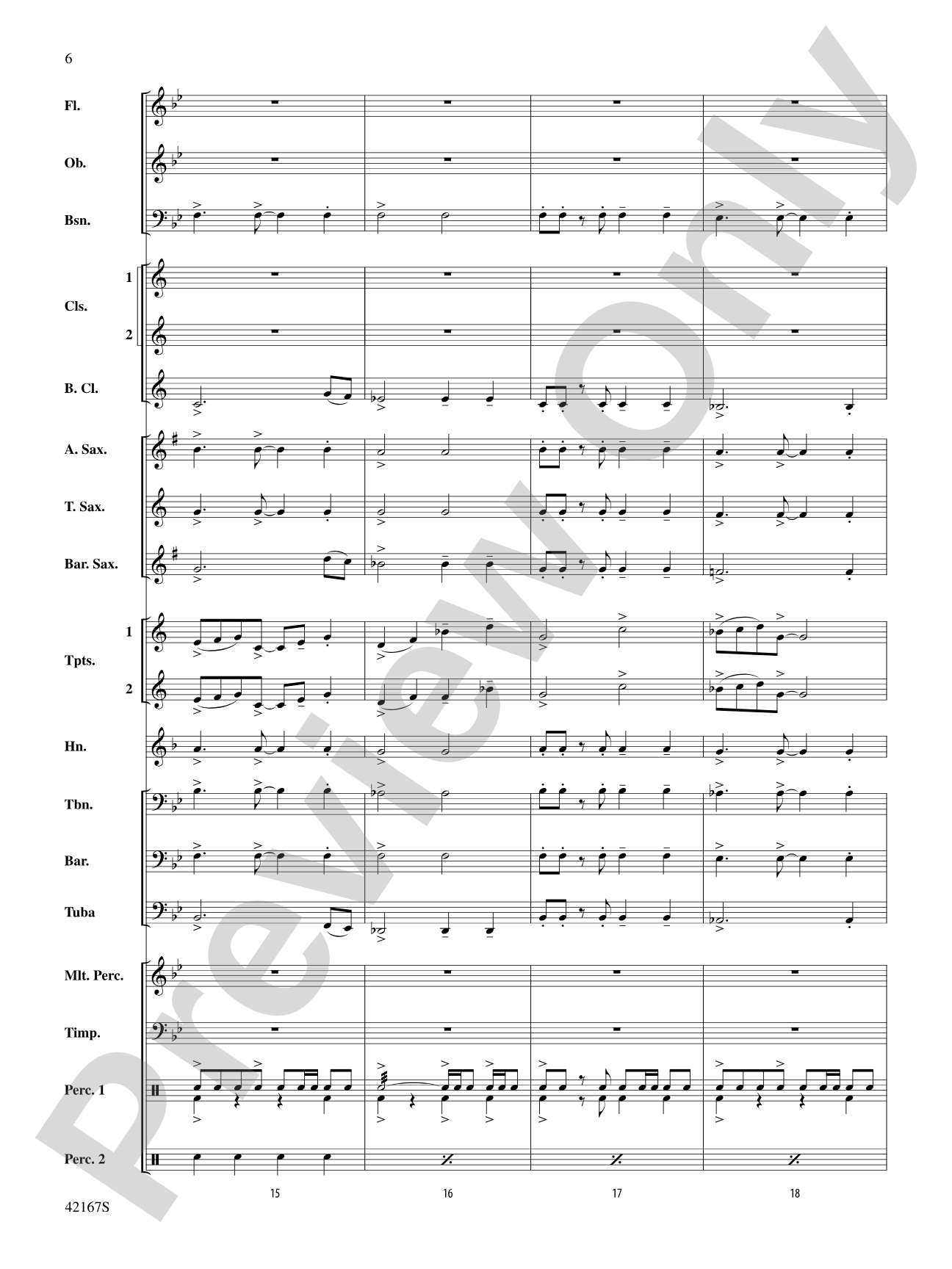 Blind Brook Celebration: Score