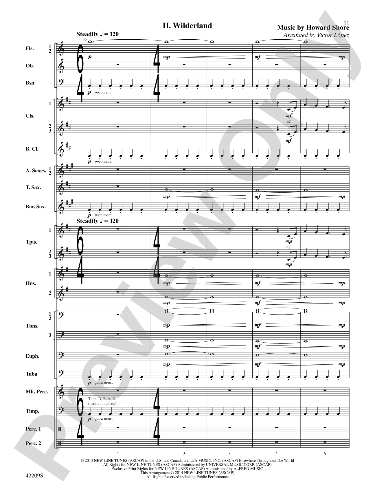 The Hobbit: The Desolation of Smaug, Suite from: Concert Band Conductor Score & Parts