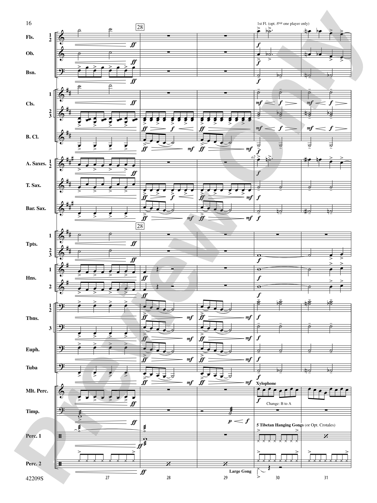 The Hobbit: The Desolation of Smaug, Suite from: Concert Band Conductor Score & Parts