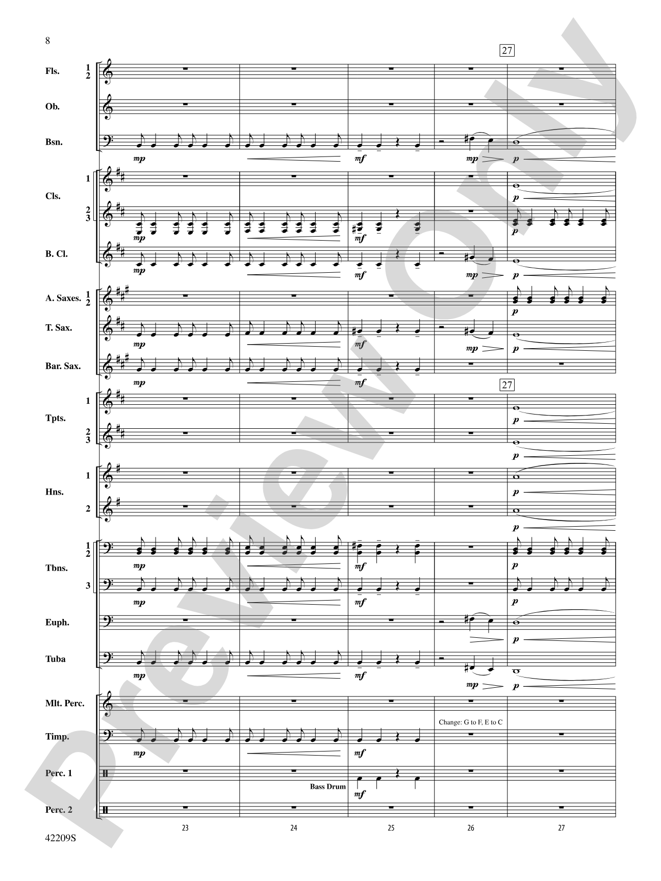 The Hobbit: The Desolation of Smaug, Suite from: Concert Band Conductor Score & Parts