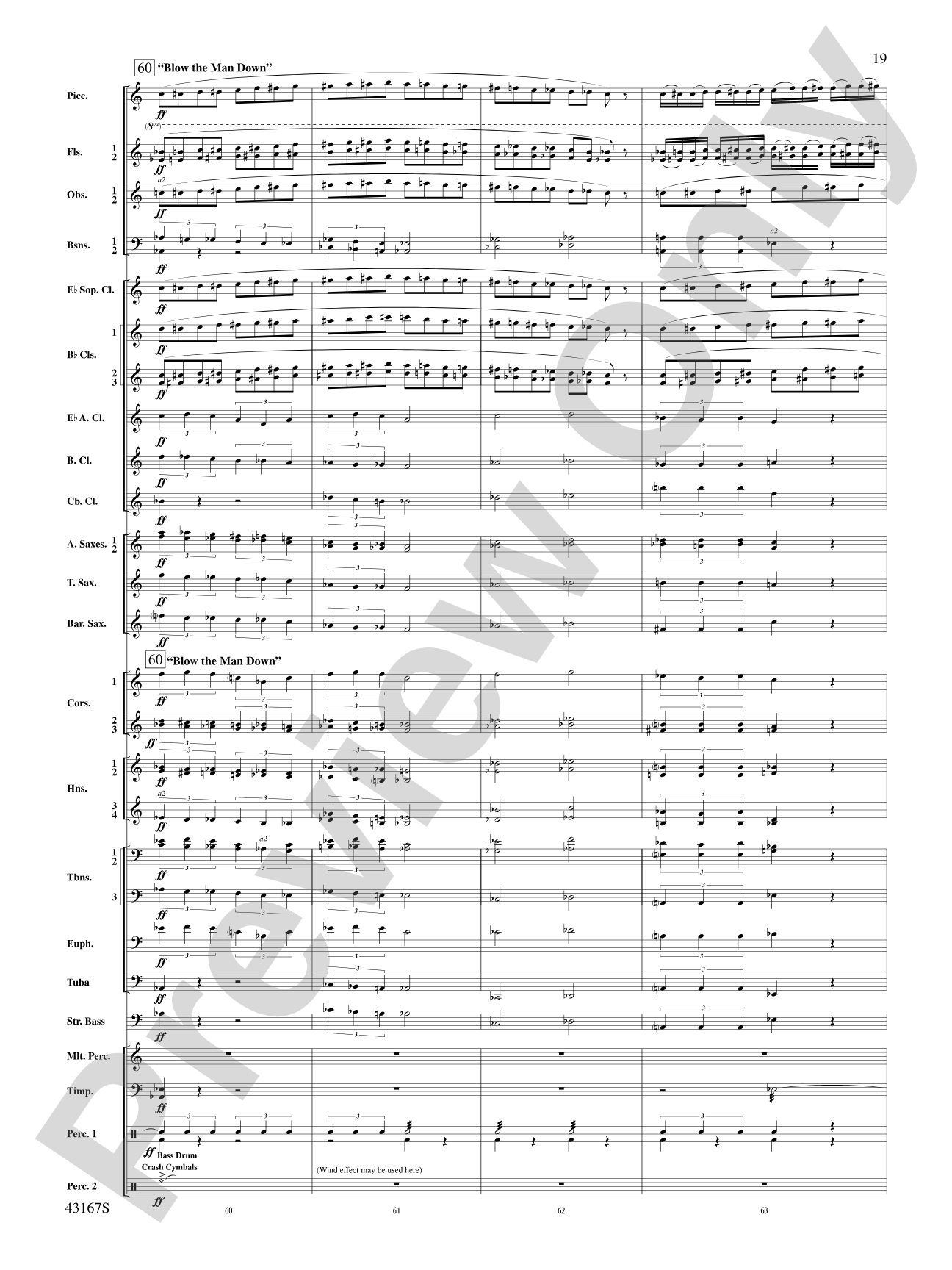 Down to the Sea in Ships (from the NBC TV Film Project 20): Concert Band Conductor Score & Parts