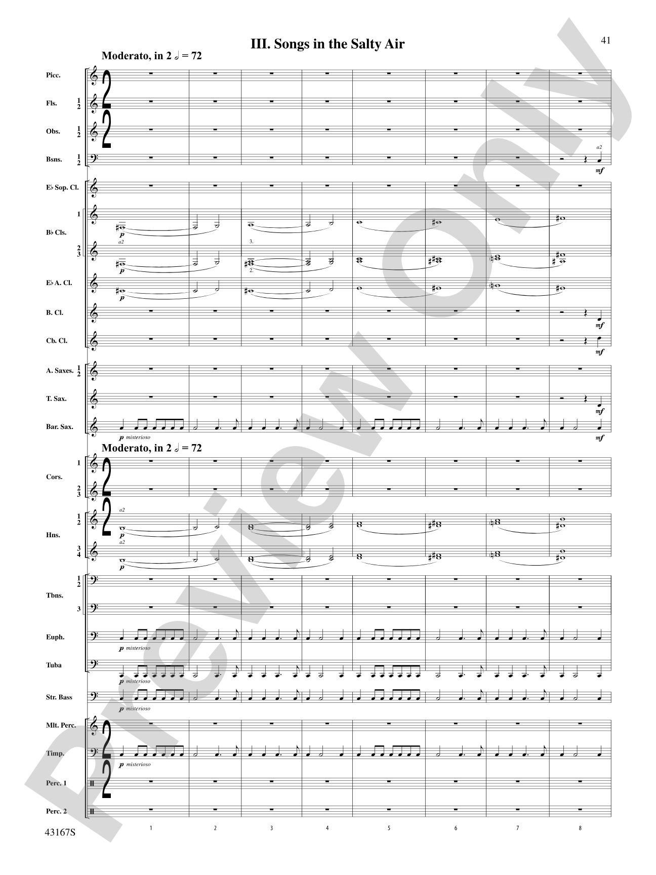 Down to the Sea in Ships (from the NBC TV Film Project 20): Concert Band Conductor Score & Parts
