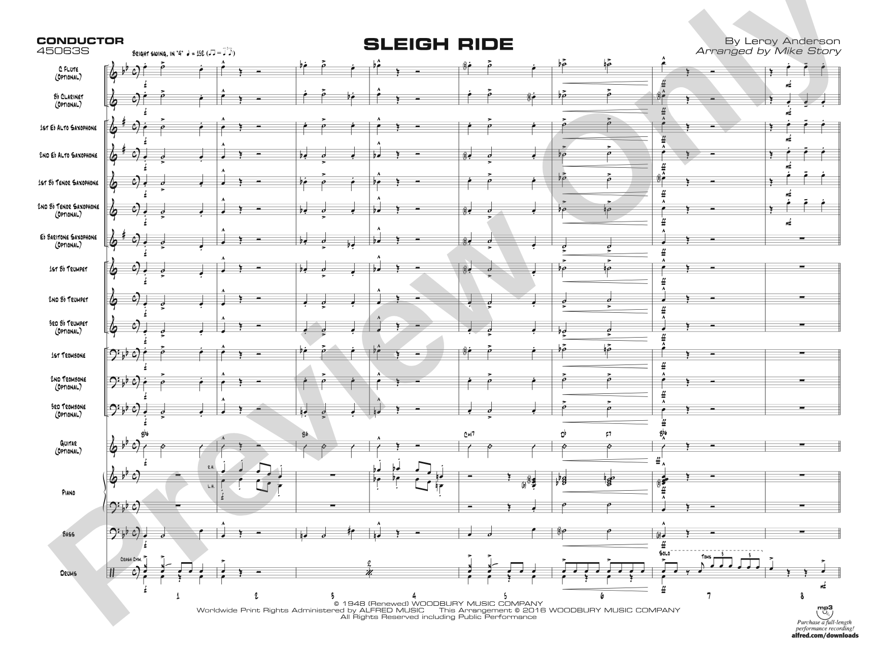 Sleigh Ride: Score