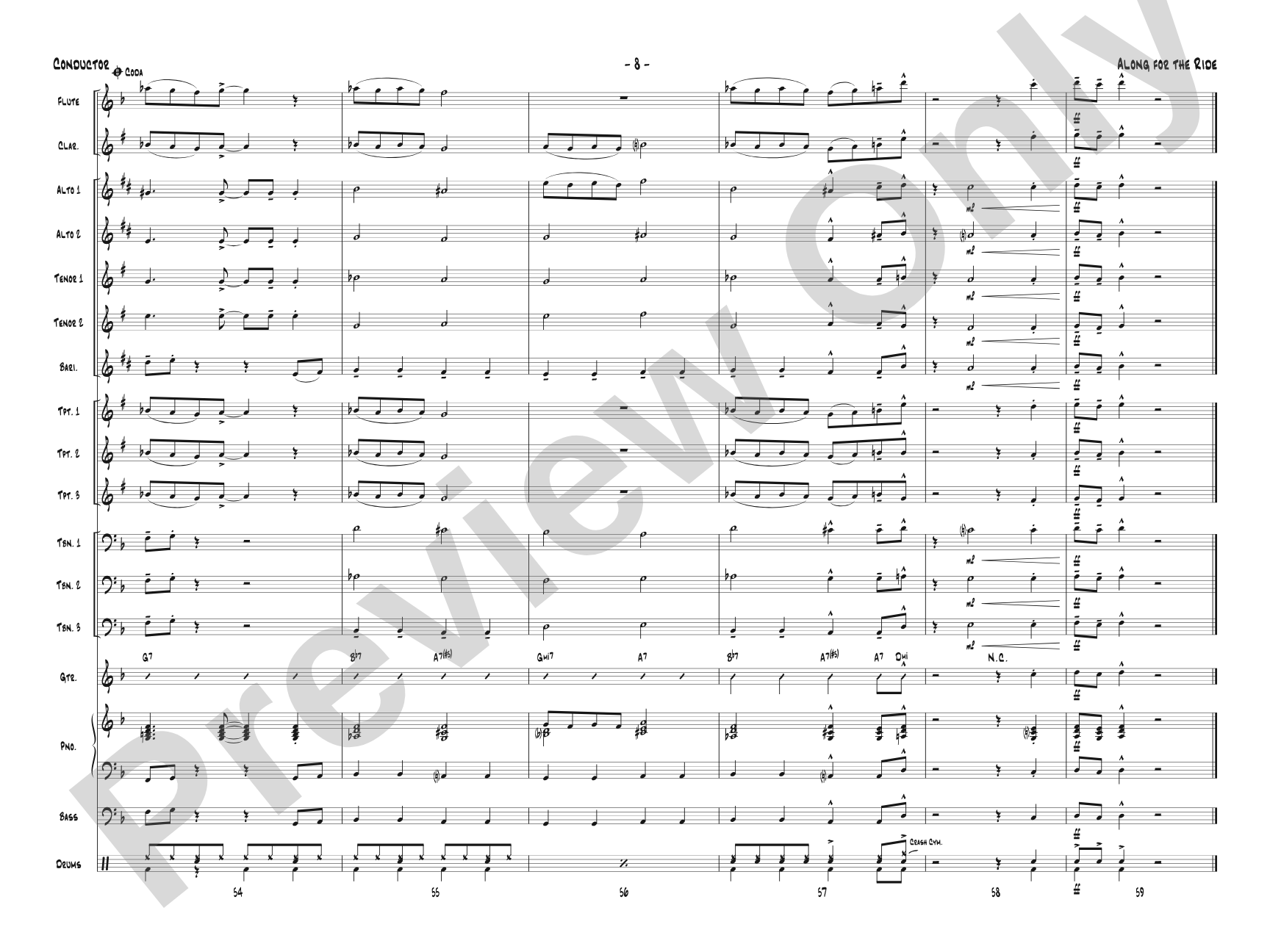 Along for the Ride: Jazz Ensemble Conductor Score & Parts