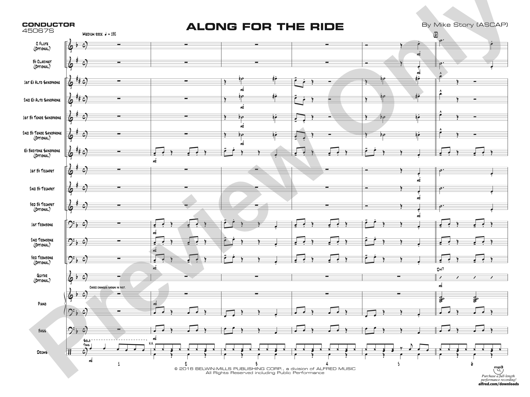 Along for the Ride: Jazz Ensemble Conductor Score & Parts