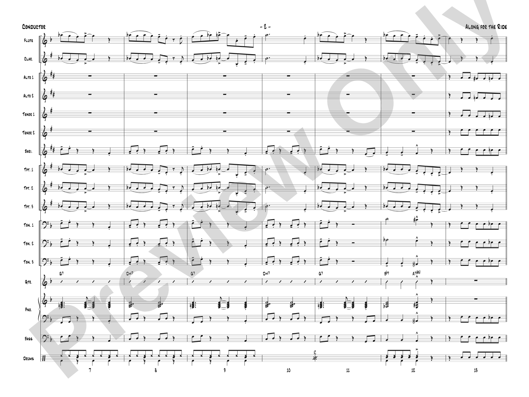 Along for the Ride: Jazz Ensemble Conductor Score & Parts