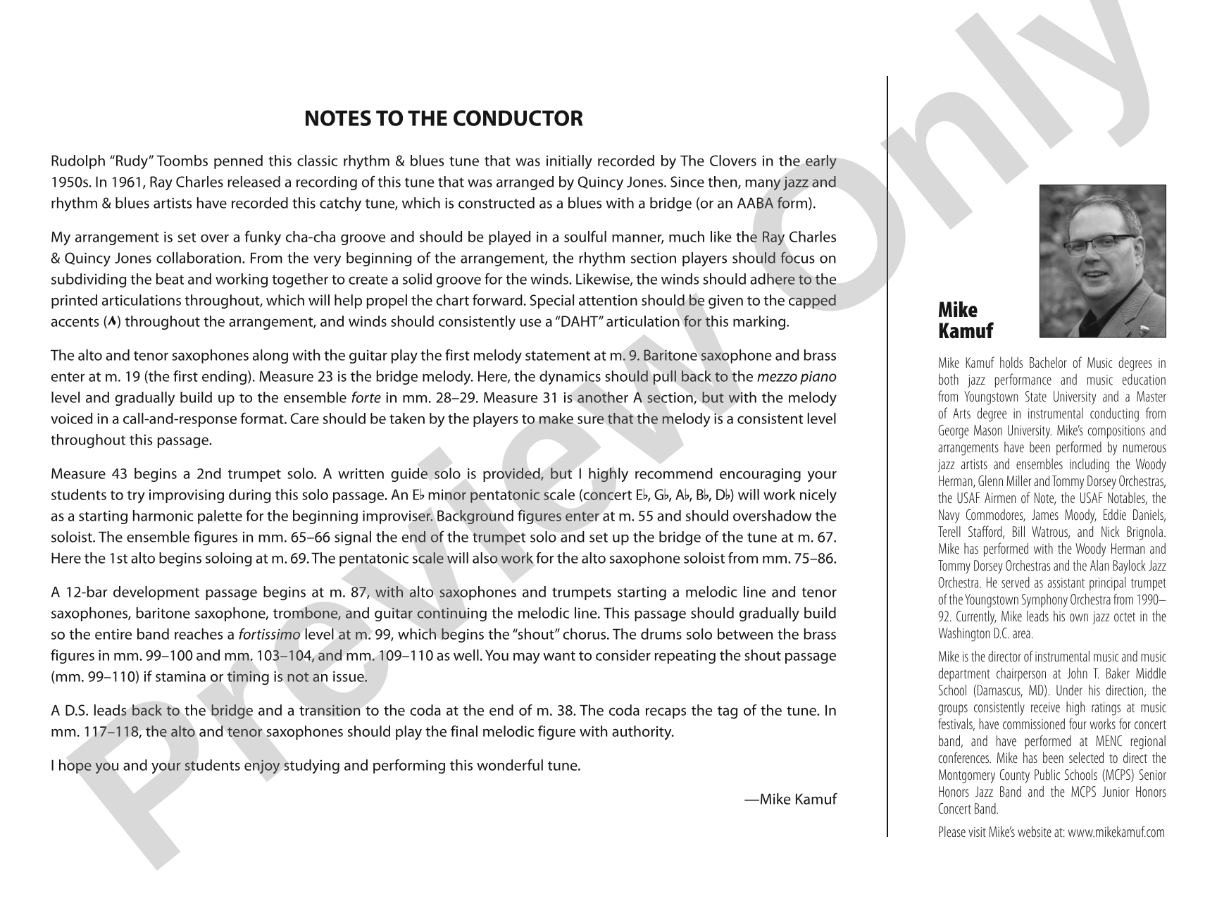 One Mint Julep: Jazz Ensemble Conductor Score & Parts