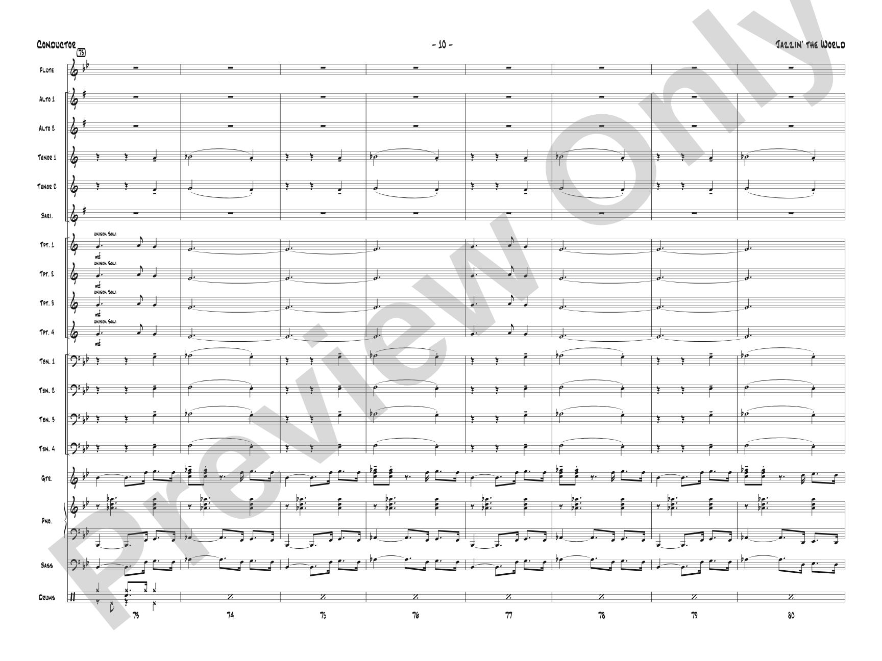 Jazzin' the World: Score