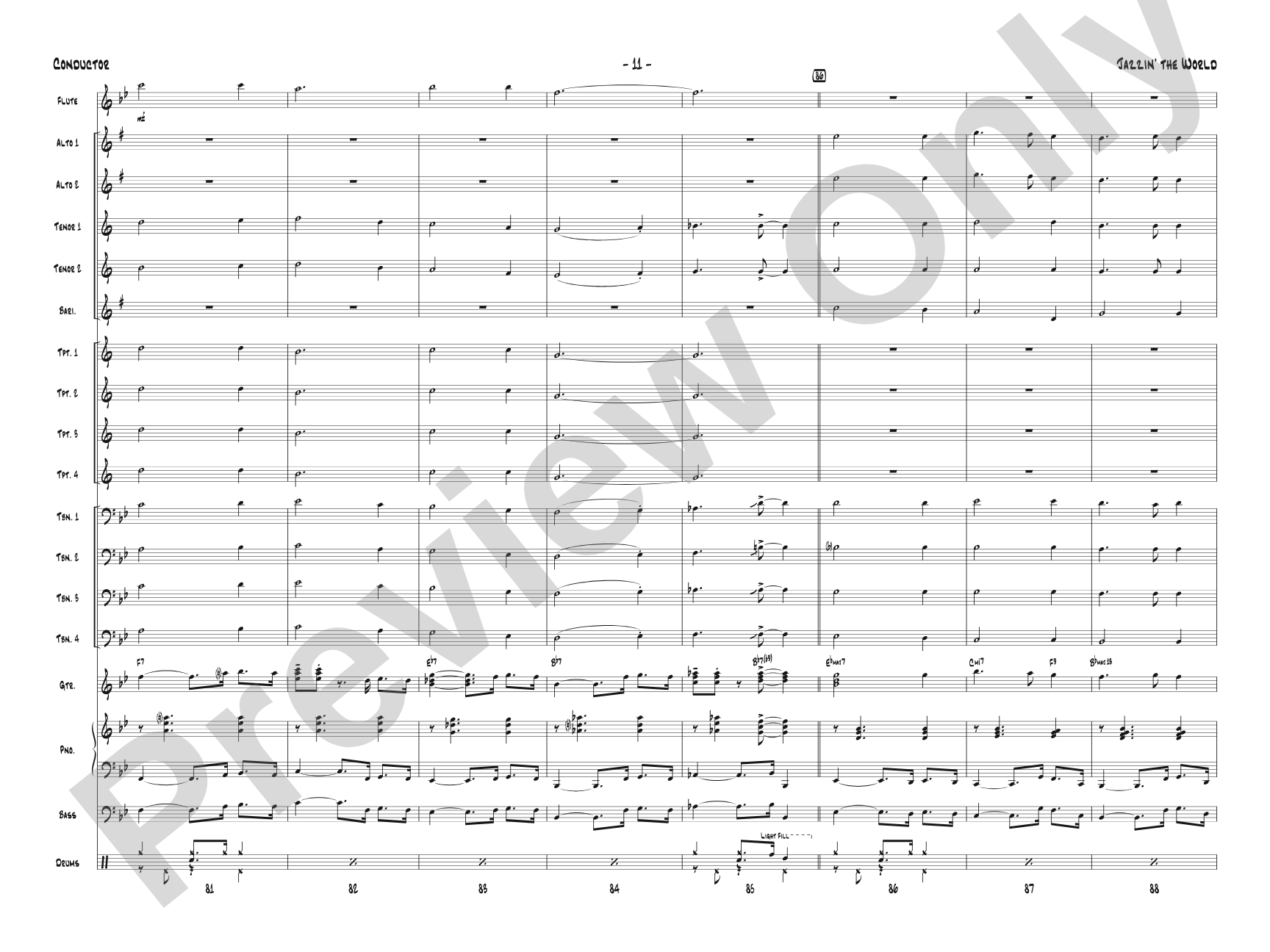 Jazzin' the World: Score