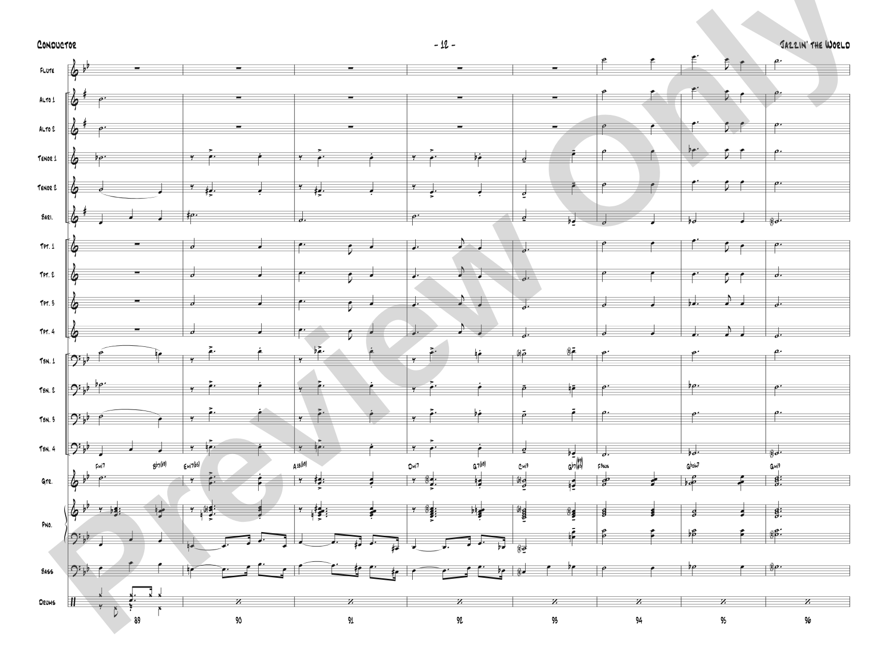 Jazzin' the World: Score