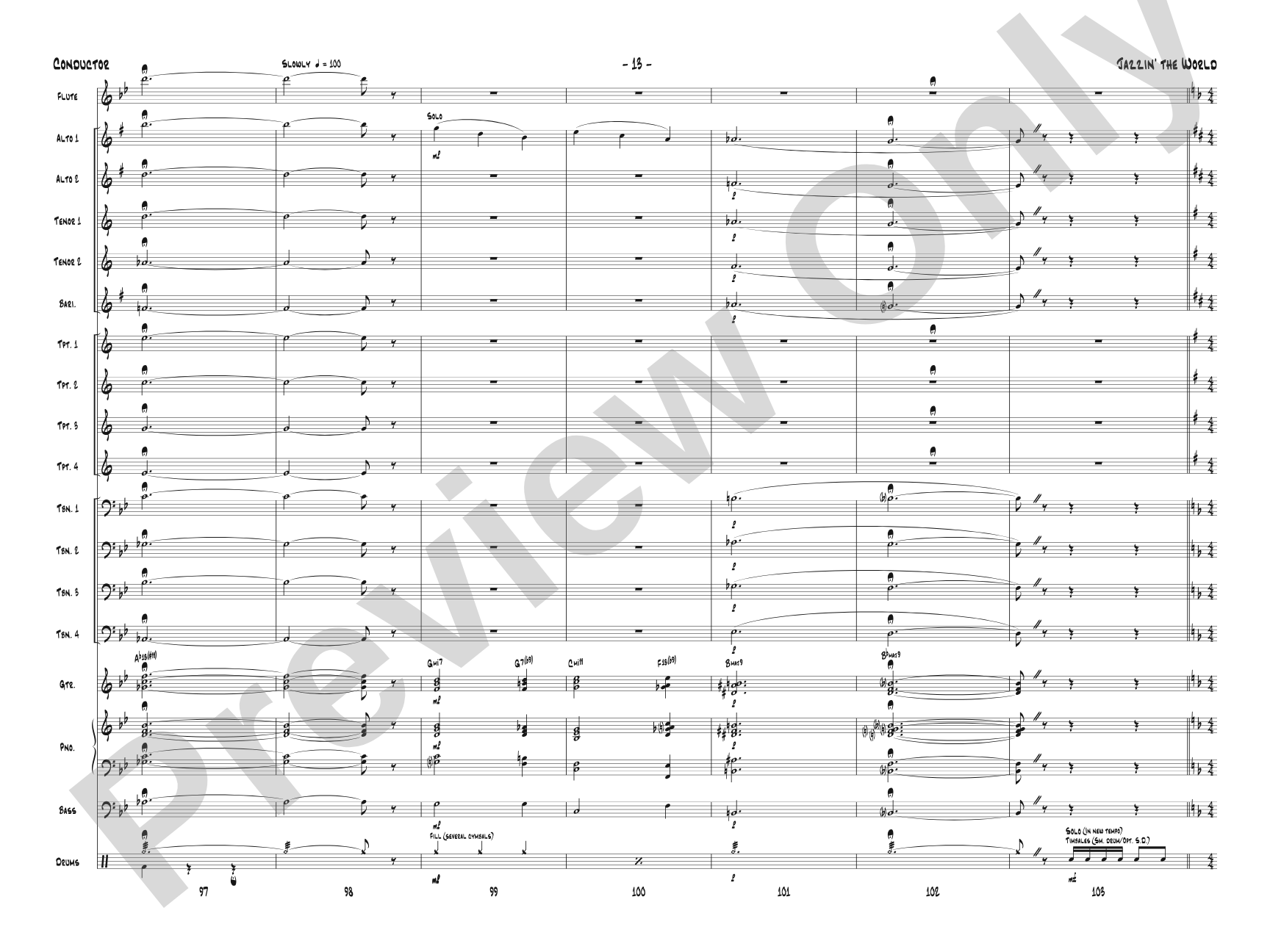 Jazzin' the World: Score