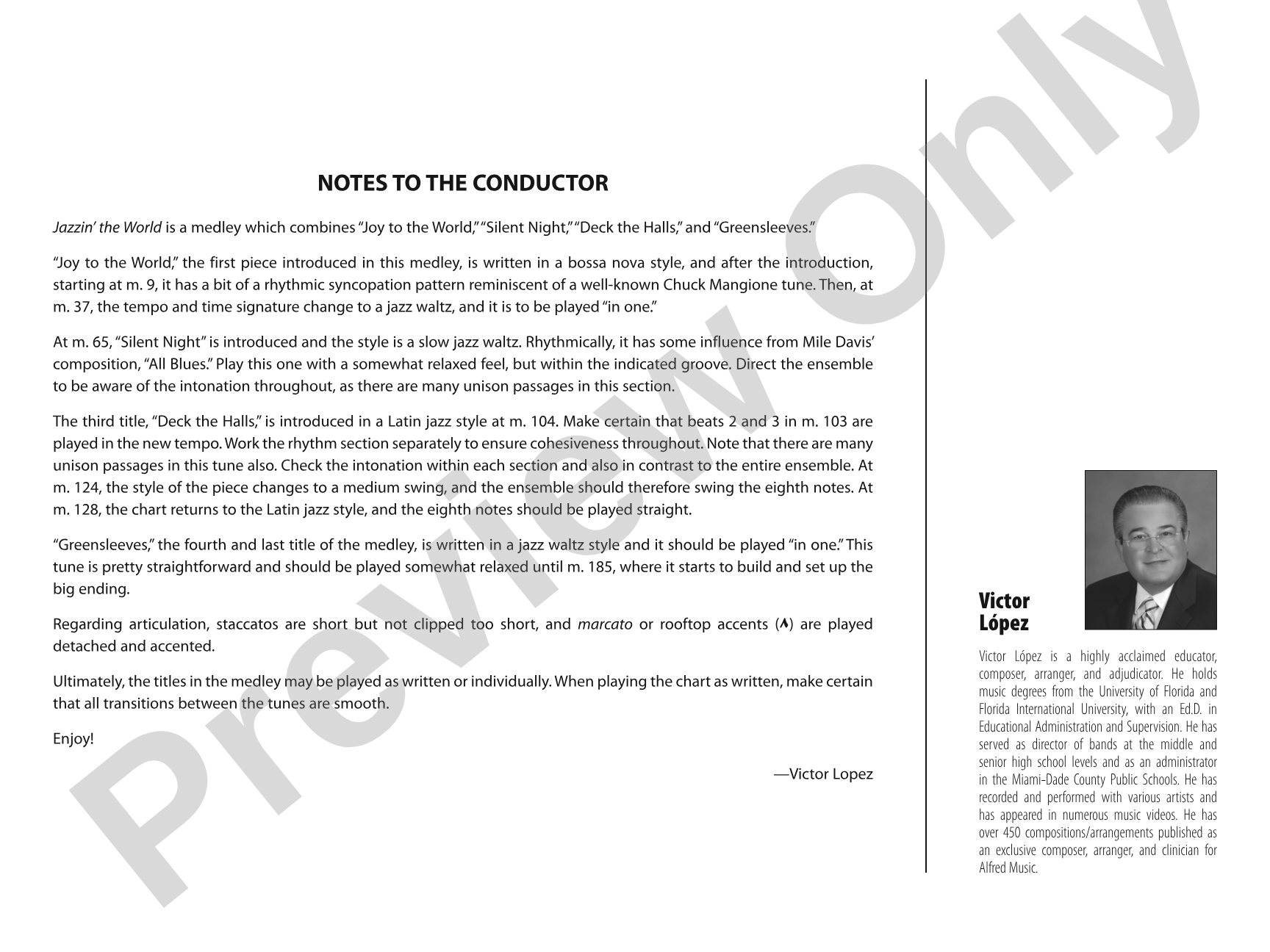 Jazzin' the World: Score