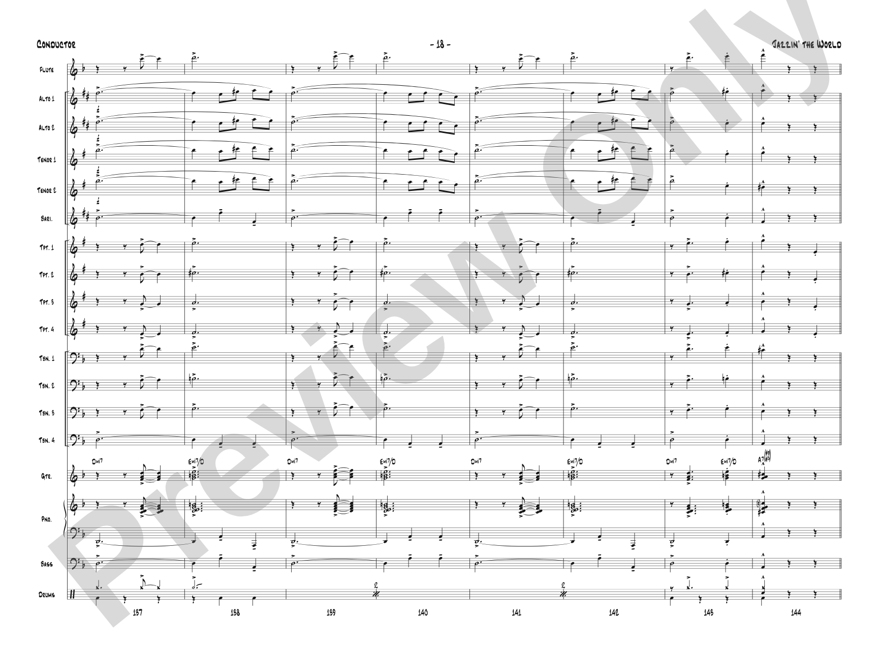 Jazzin' the World: Score